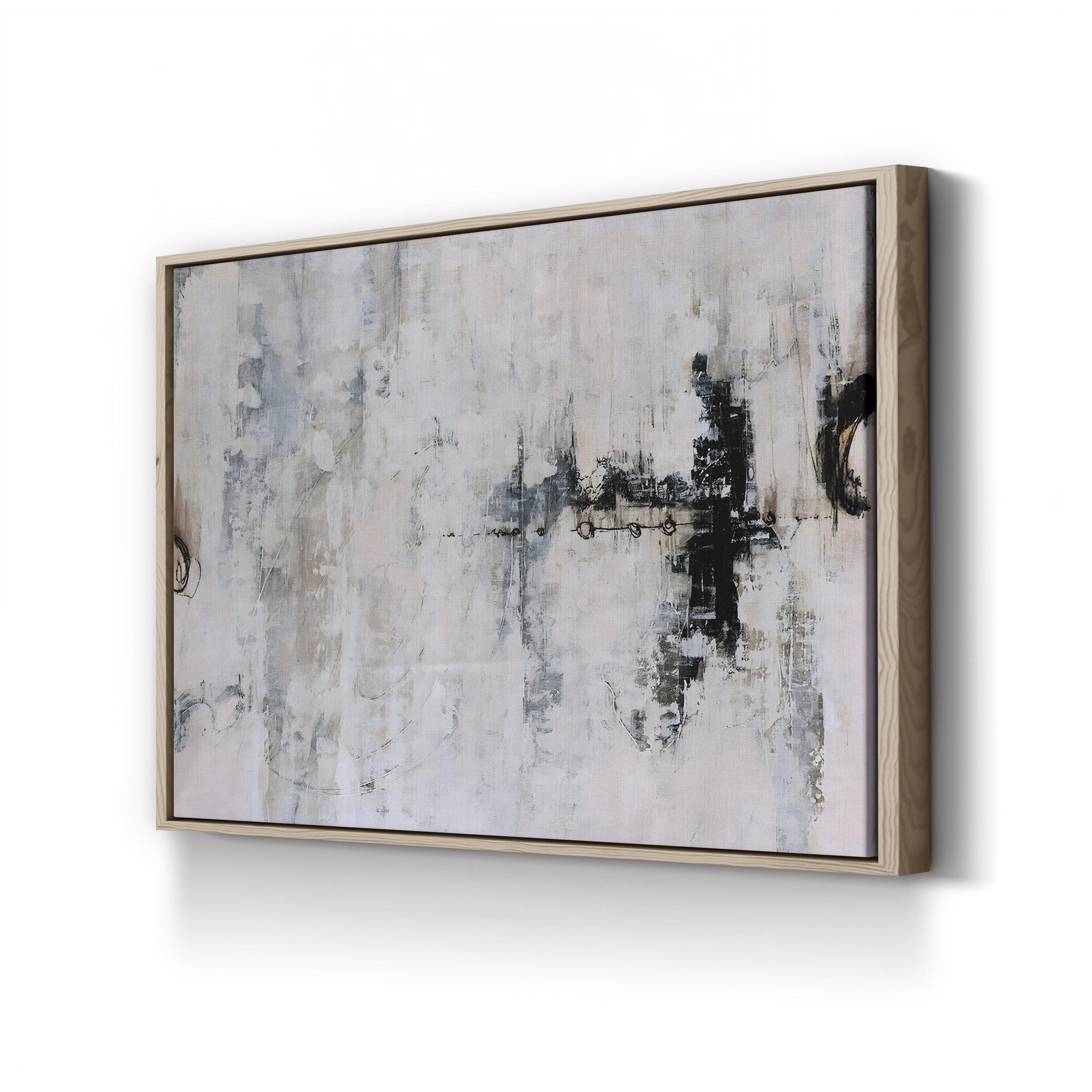 Icarus Wall Art – Abstract Black and White Canvas by Joshua Schicker