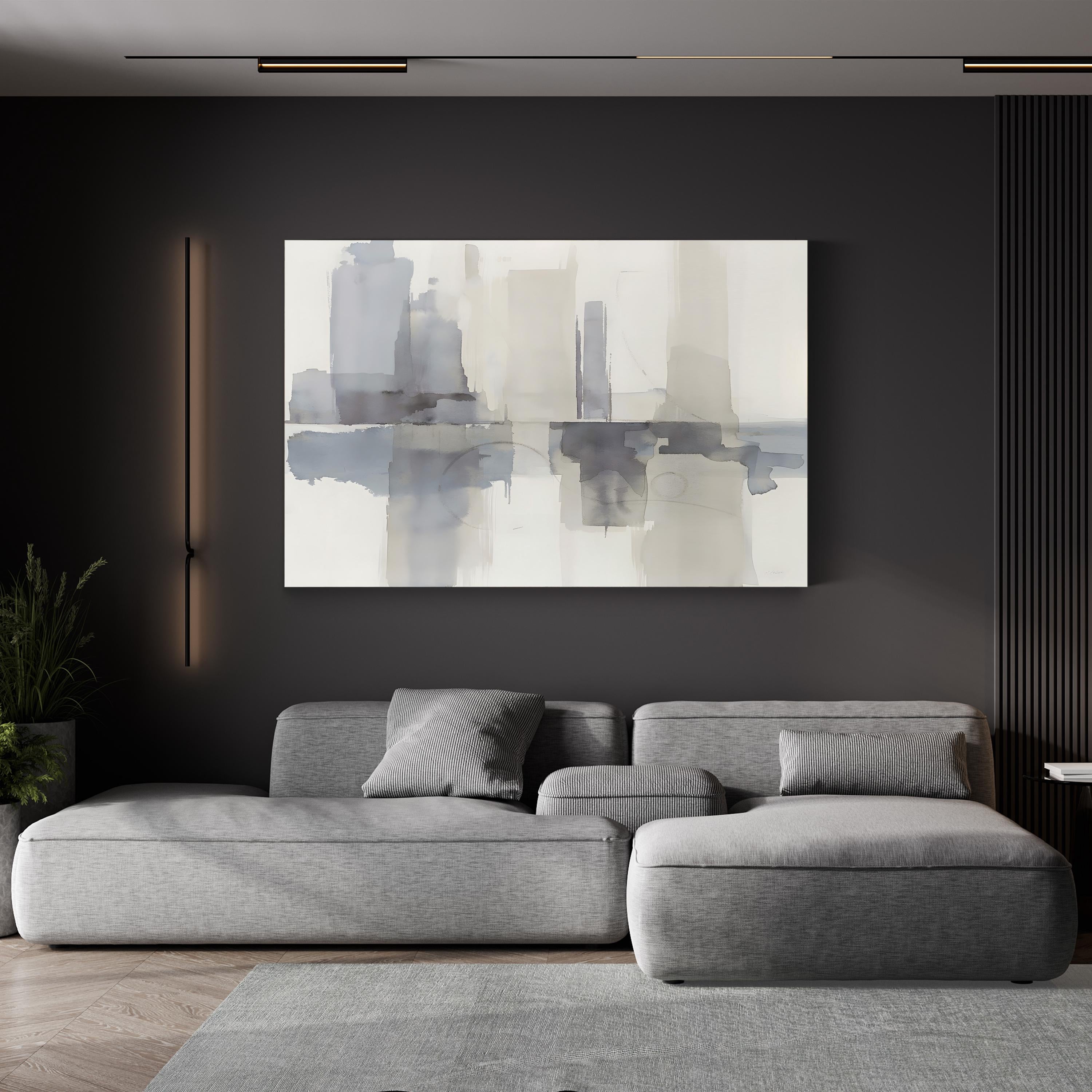 Improvisation II Gray Crop Wall Art by Mike Schick