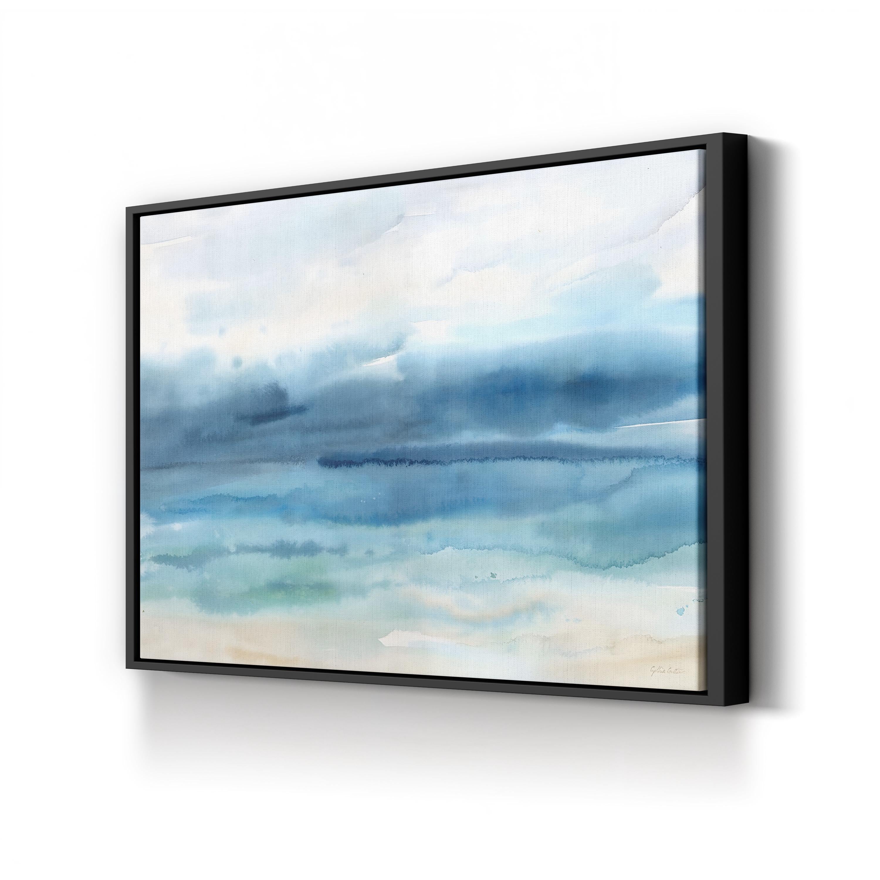 Indigo Seascape Canvas Art: Deep Blue Ocean Painting by Cynthia Coulter