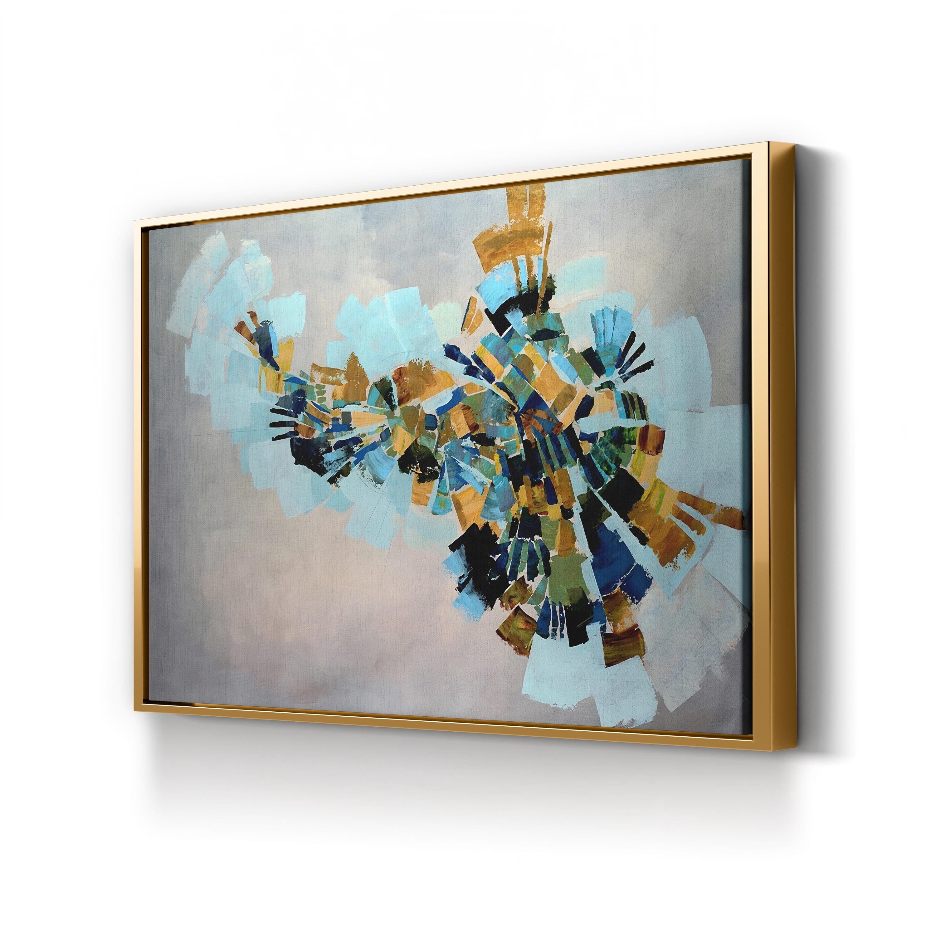 Kaleidoscope by Kari Taylor canvas print in Gold Framed Canvas