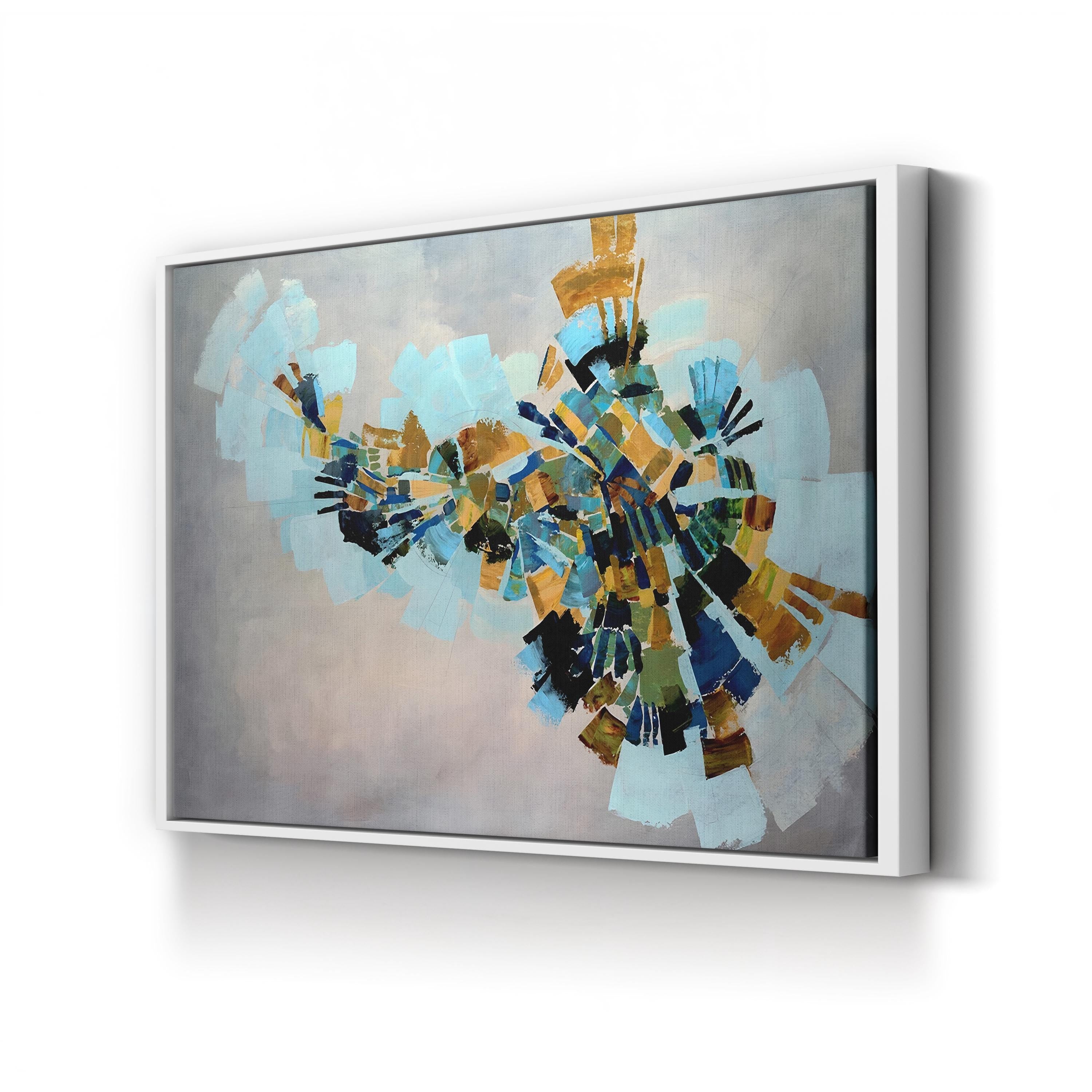 Kaleidoscope by Kari Taylor canvas print in White Framed Canvas