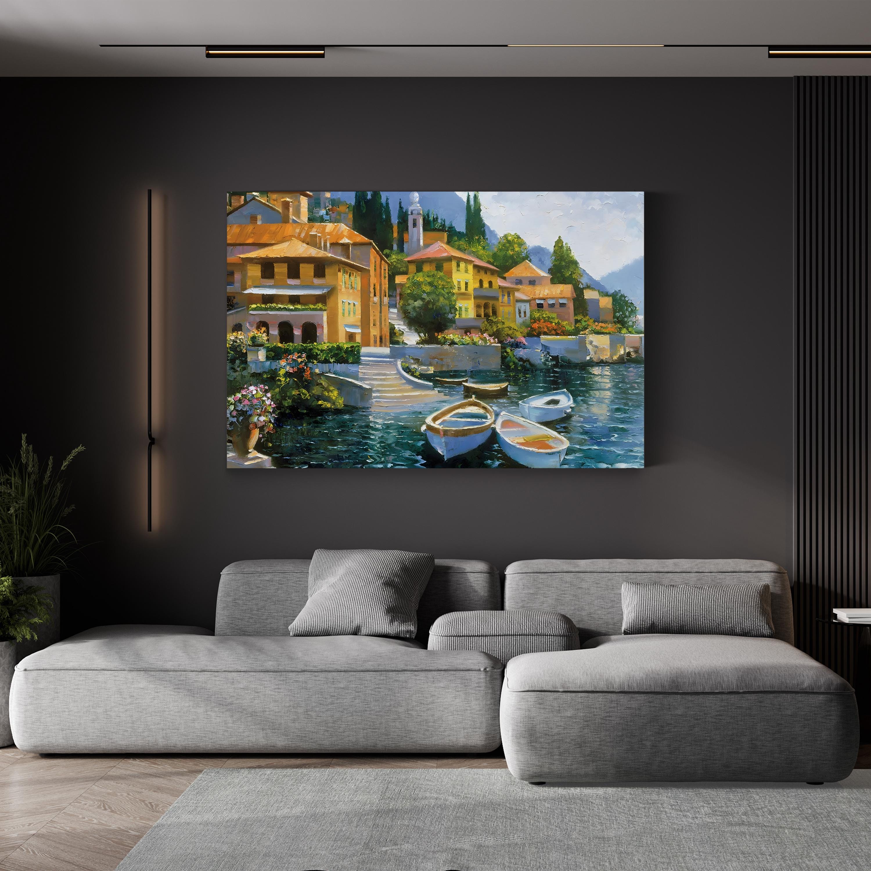 Lake Como Landing, Lake Como, Lombardy, Italy Wall Art by Howard Behrens