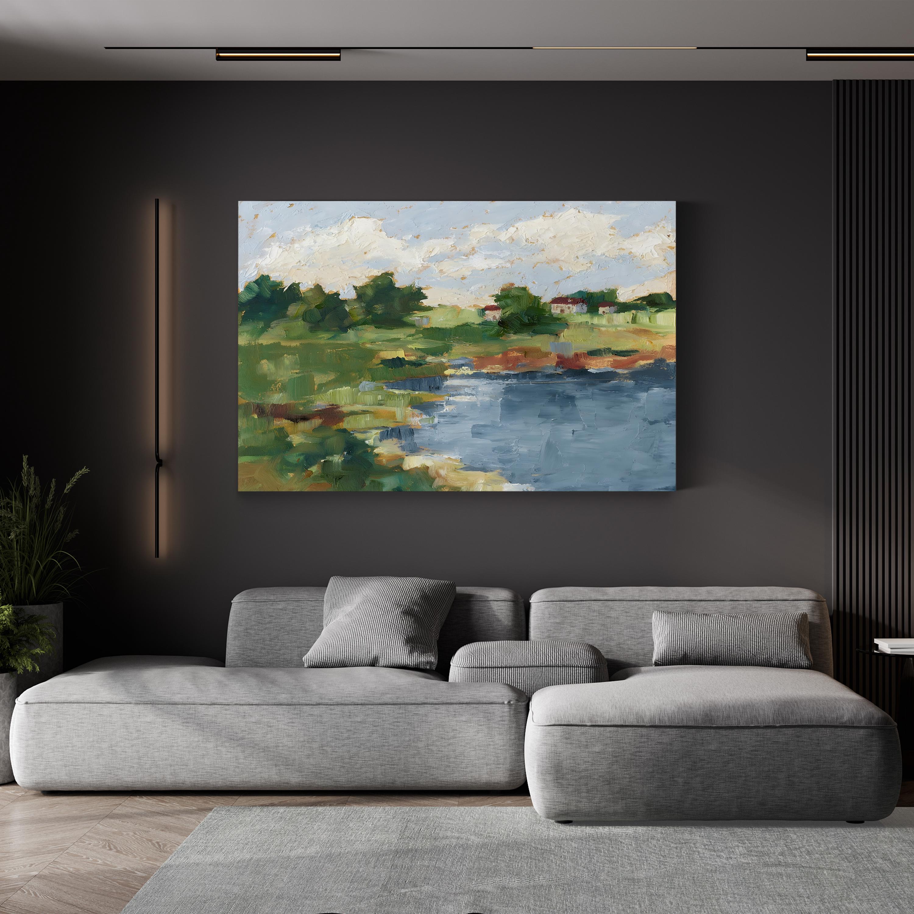 Lakeside Cottages III by Ethan Harper canvas print, gallery wrap 1.5 inch