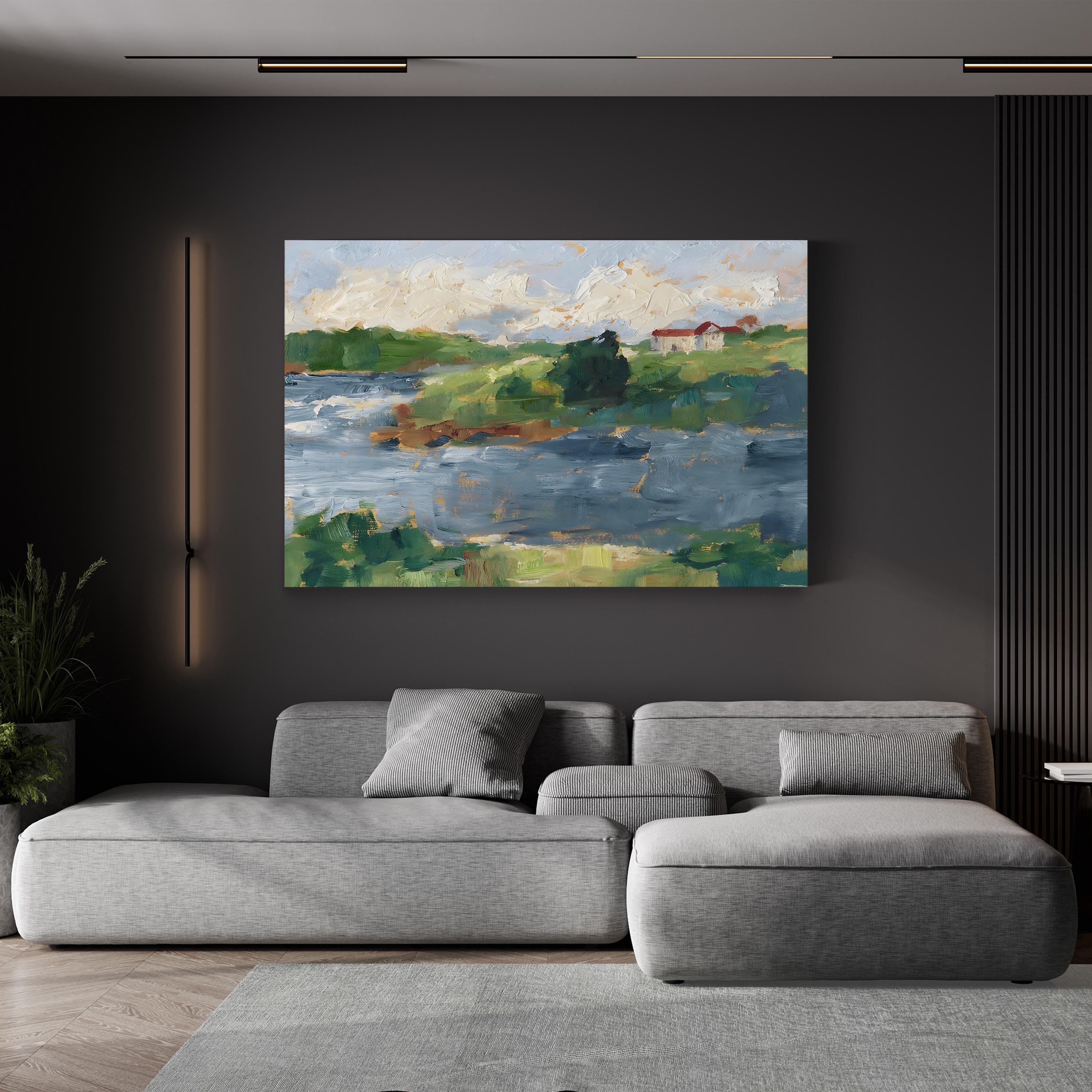 Lakeside Cottages IV by Ethan Harper canvas print in Gallery Canvas 1.50" style