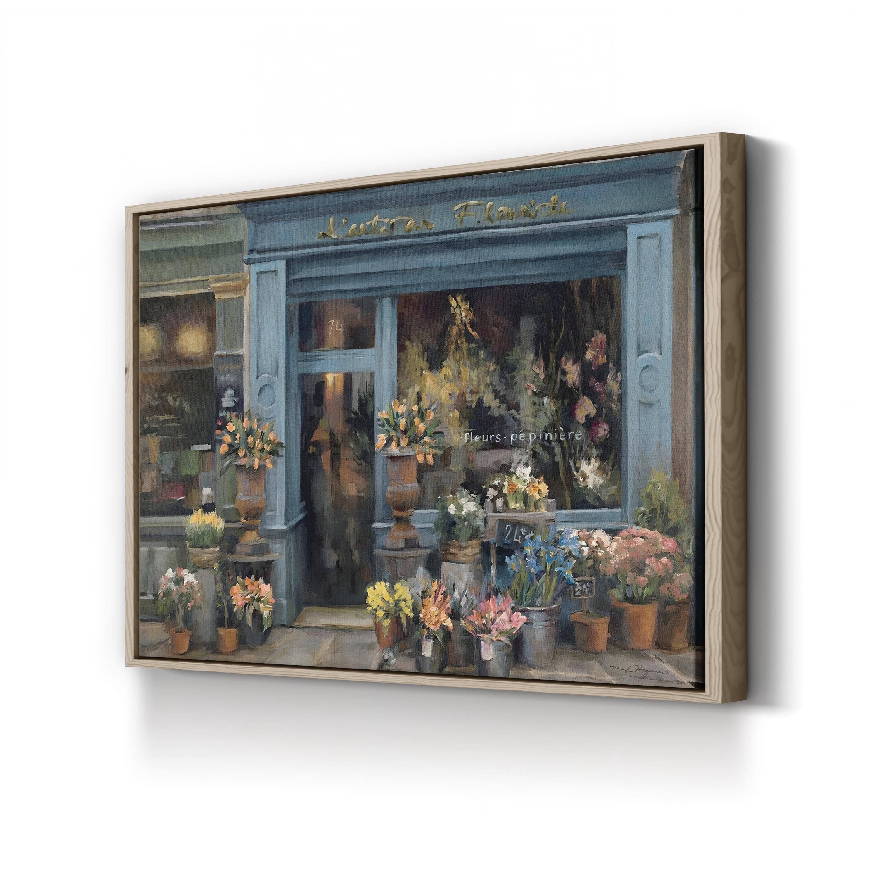 L’Artisan Fleuriste Wall Art by Marilyn Hageman | Contemporary French Flower Shop Painting