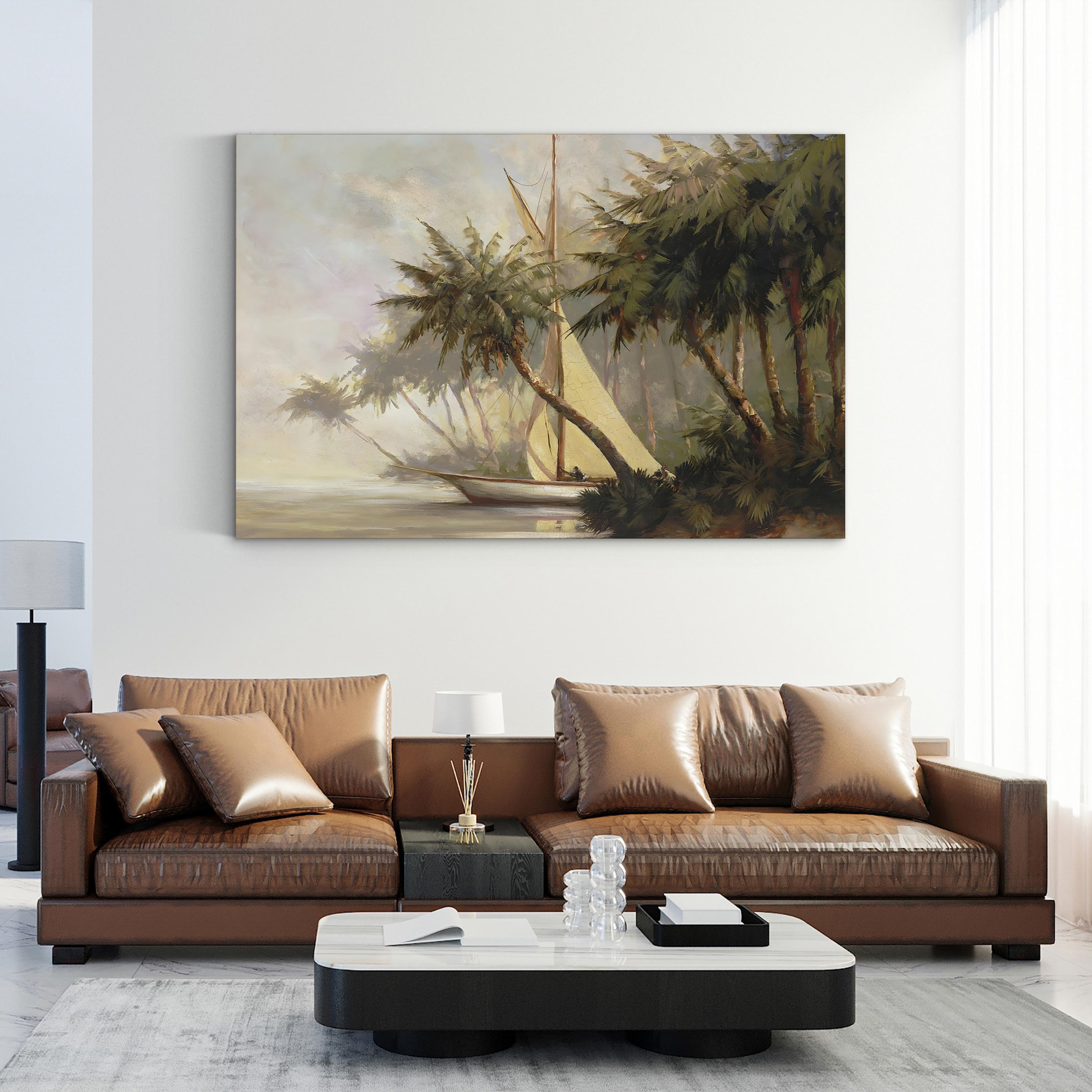 Leaving Out | Abstract Sailboat Coastal Wall Art