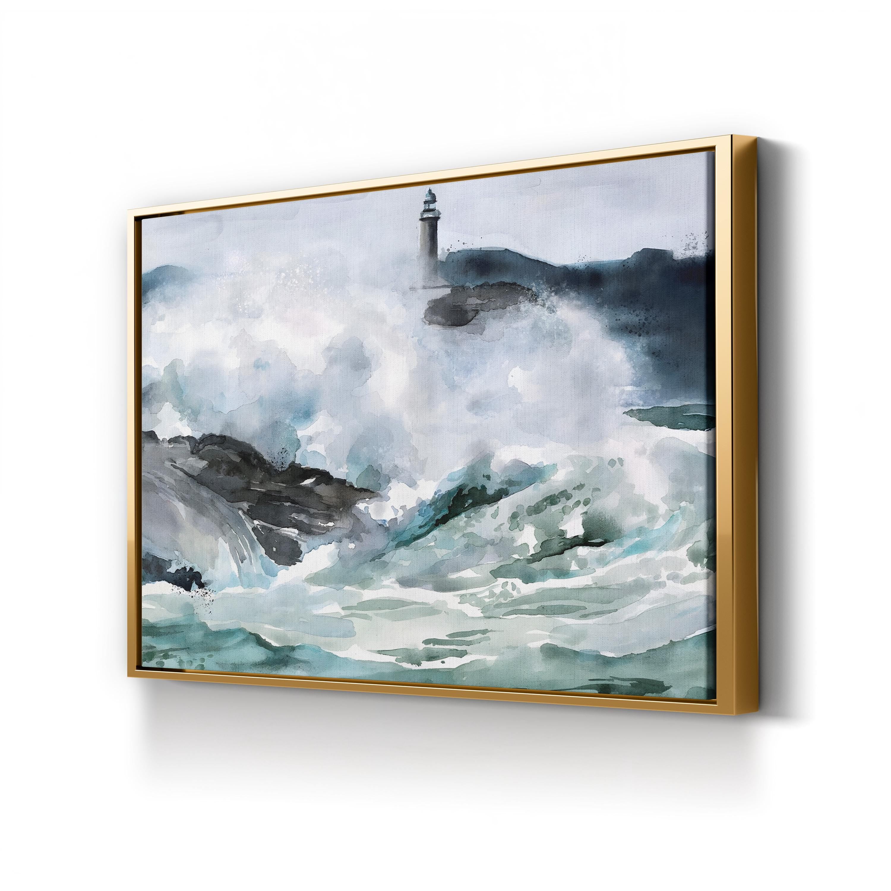 Lighthouse Waves II Wall Art by Jennifer Paxton Parker