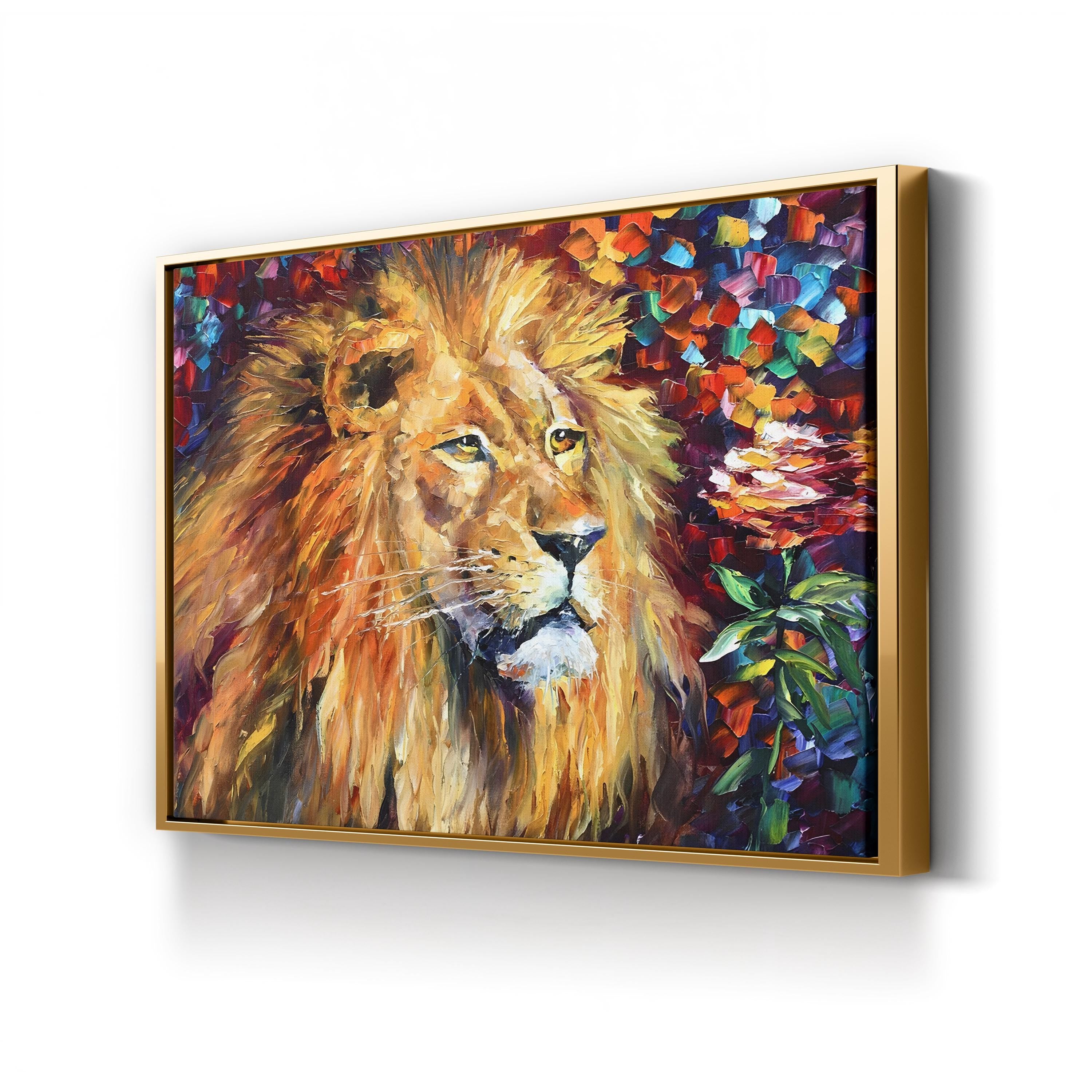 Lion of Zion Wall Art by Leonid Afremov – Contemporary Abstract Lion Painting