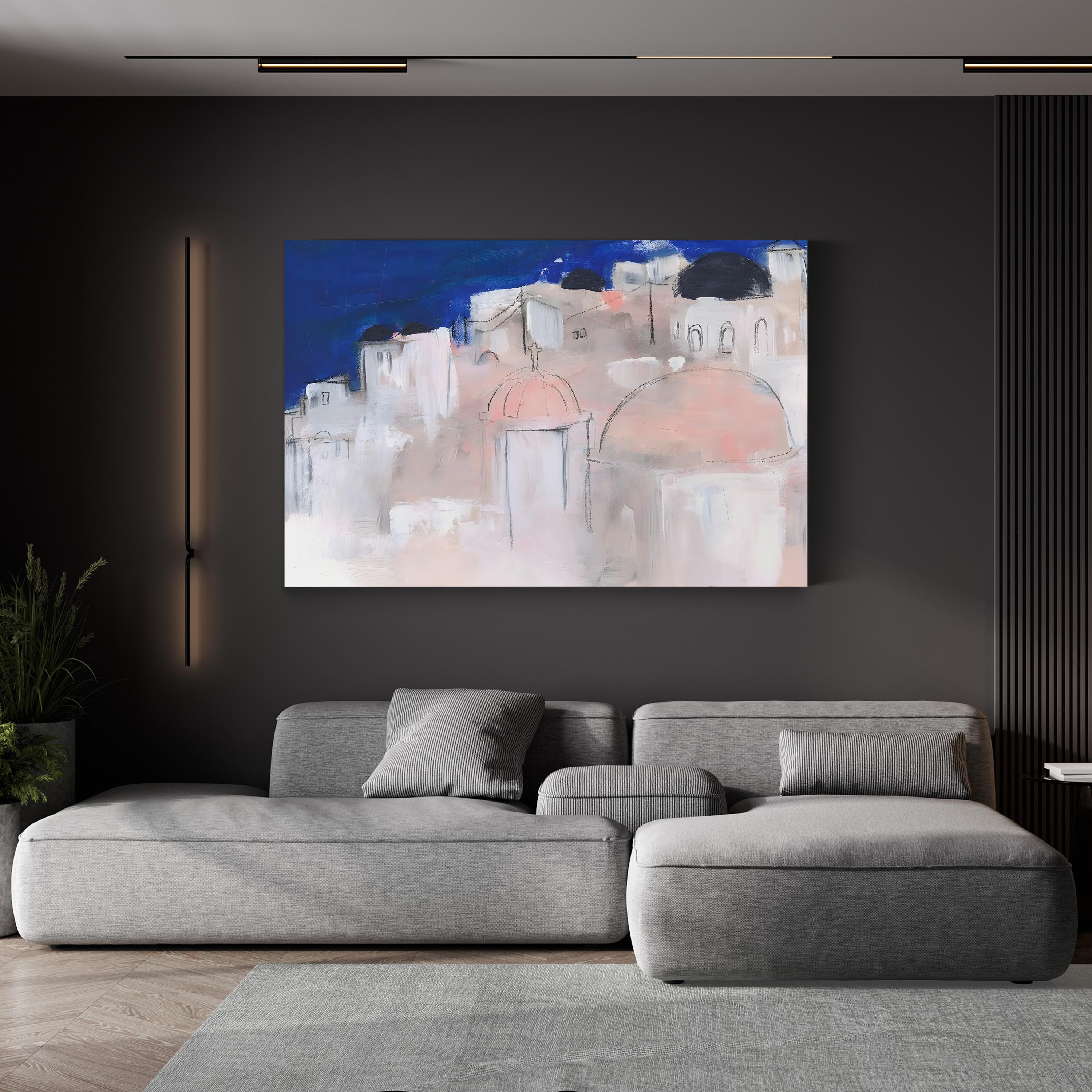 Mediterranean Blue II Coastal Abstract – Jennifer Paxton Parker Wall Art | Contemporary Canvas Print