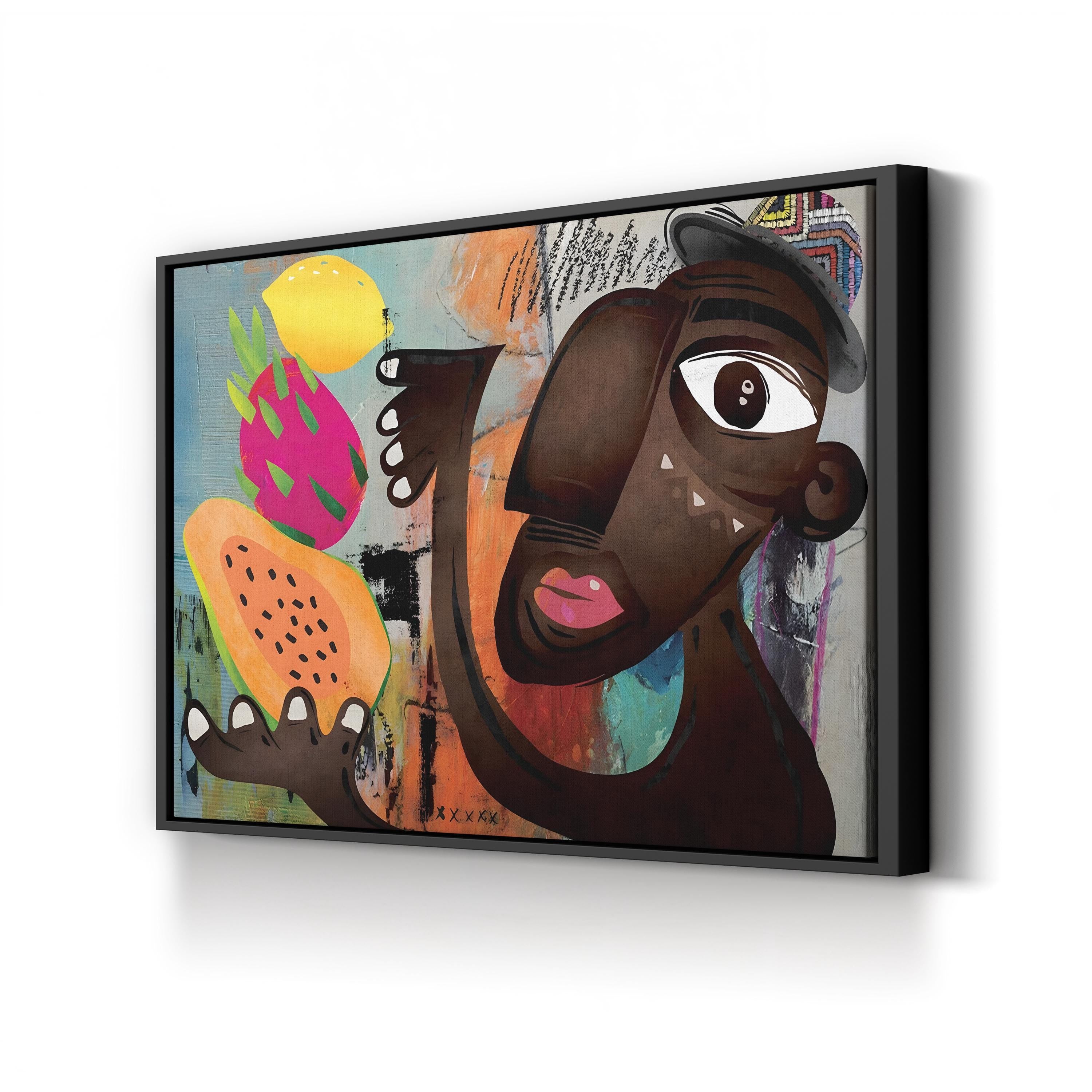 Melon Man Funky Portrait – Nikki Chu Wall Art | Contemporary Pop Canvas Print