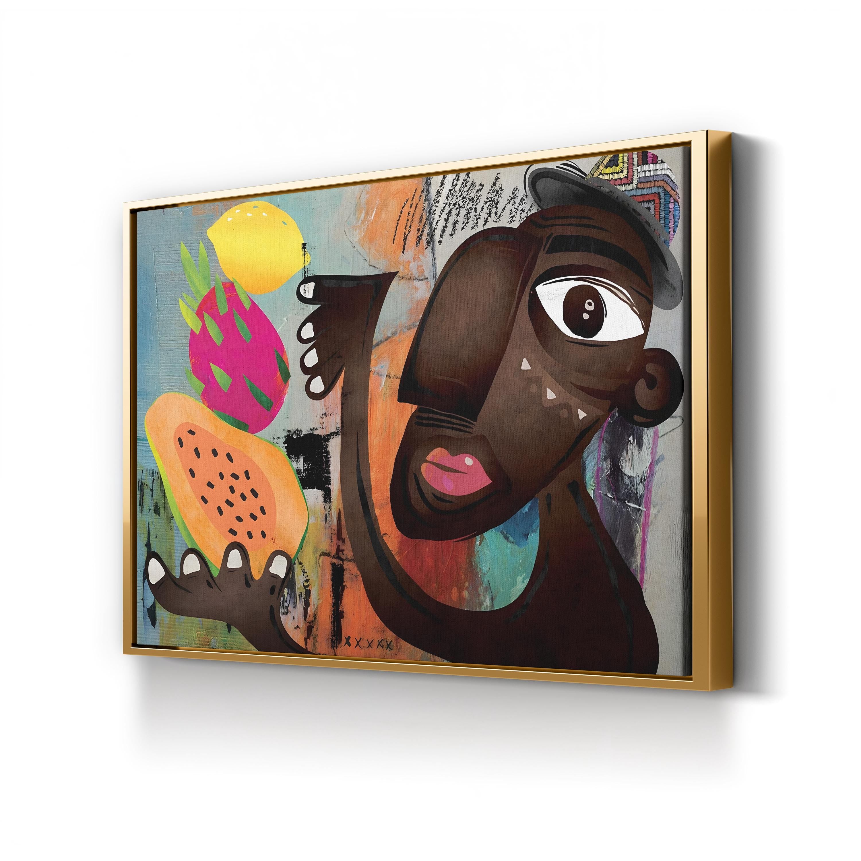 Melon Man Funky Portrait – Nikki Chu Wall Art | Contemporary Pop Canvas Print