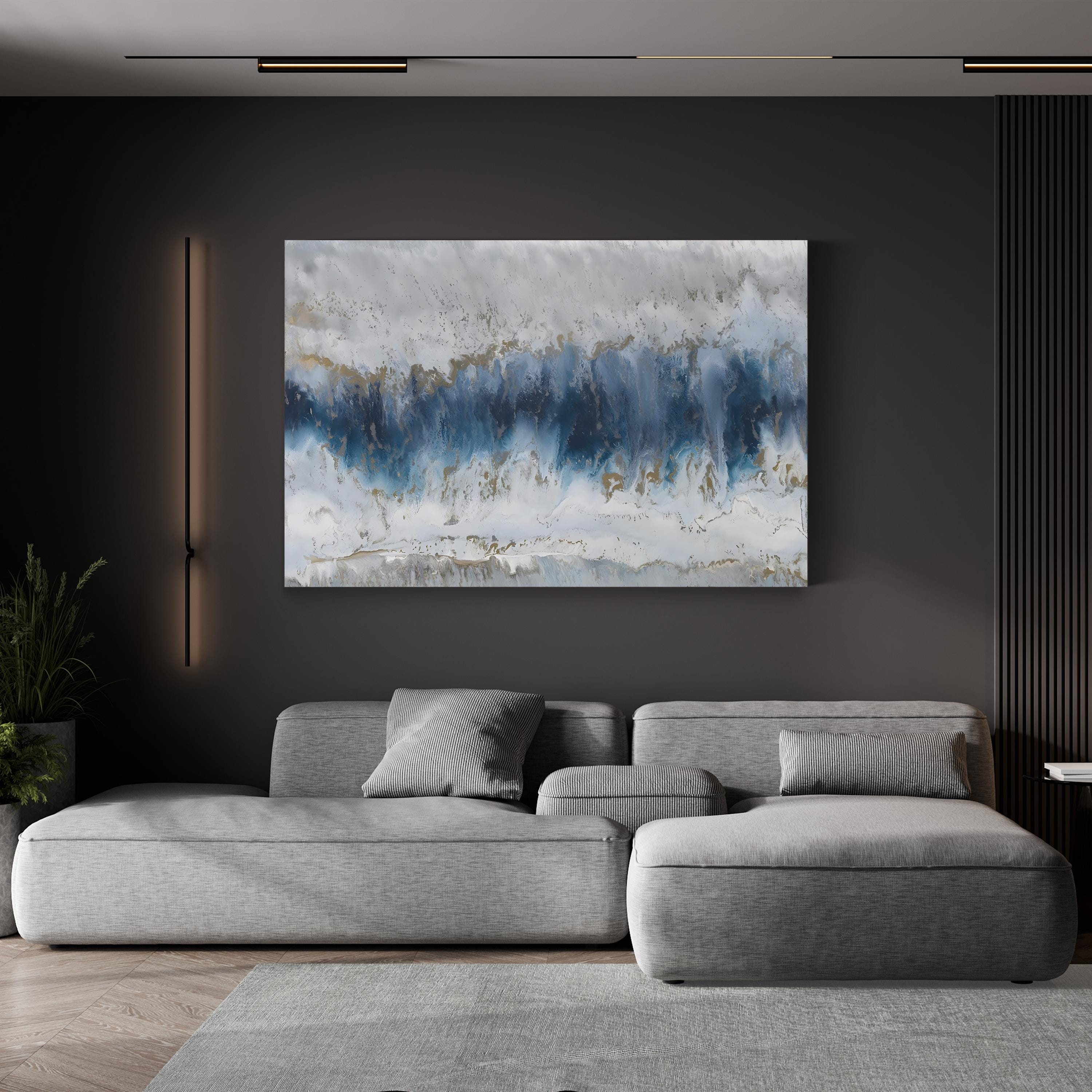 Moon Stone Wall Art by Blakely Bering – Contemporary Abstract Painting Print
