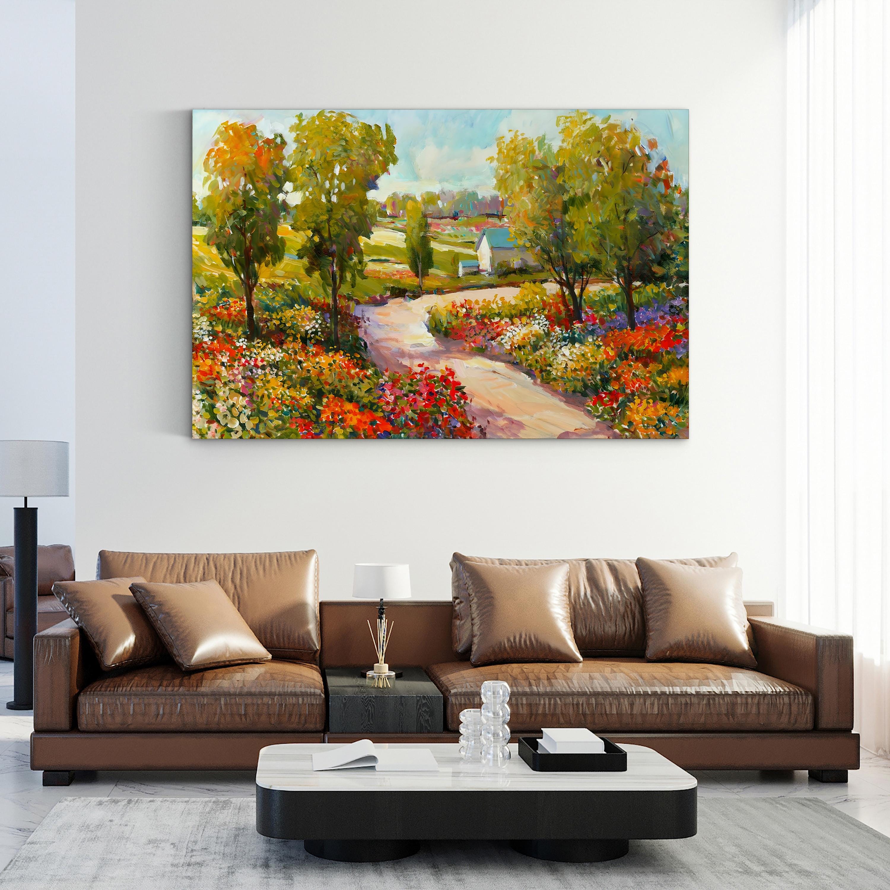 Morning Walk I Canvas Art – Scenic Pathway Landscape by Tim O’Toole