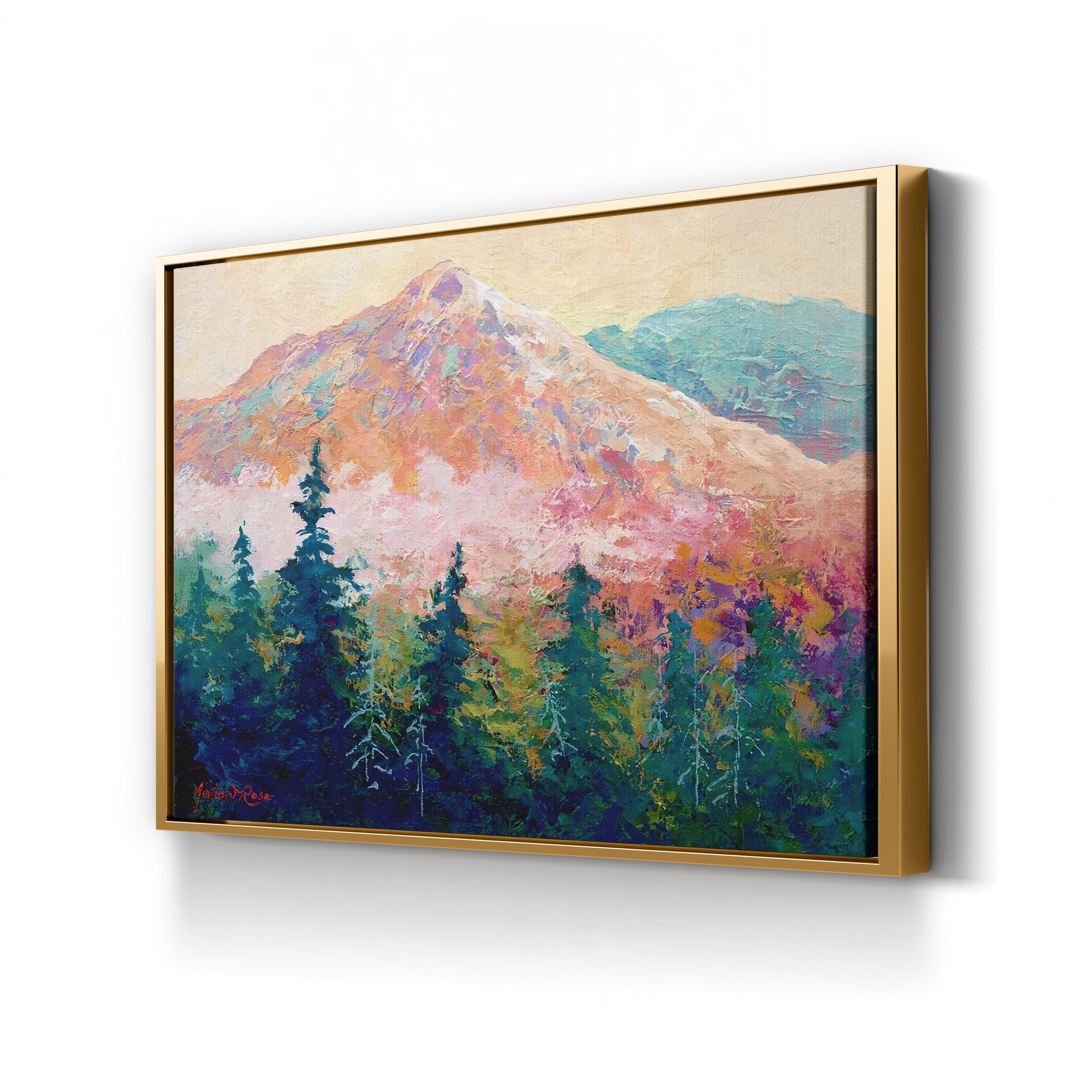 Mountain Sentinel – Marion Rose Wall Art | Contemporary Mountain Landscape Canvas Print