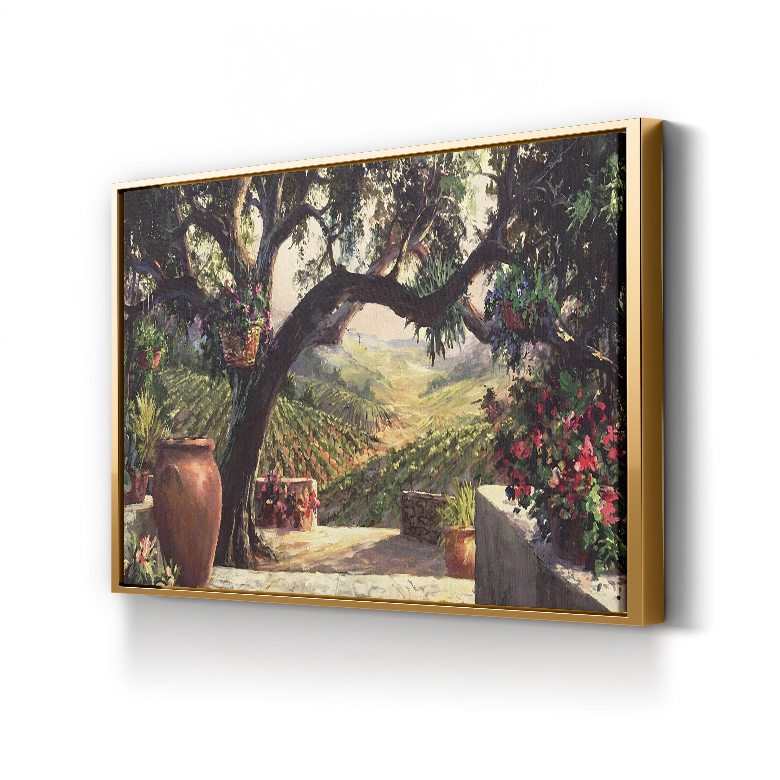 Napa Patio Wall Art | Scenic Vineyard Courtyard by Art Fronckowiak