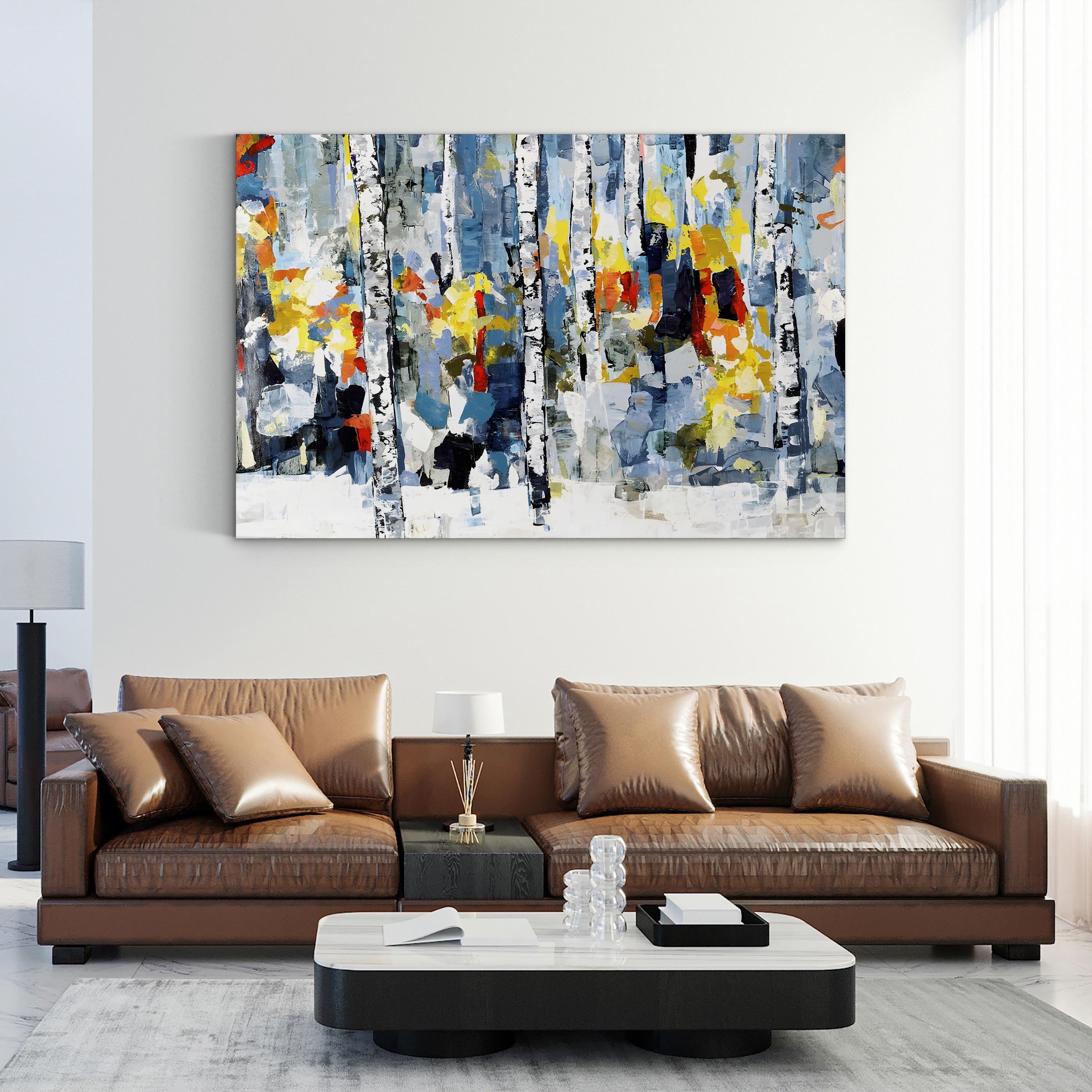 Nature’s Chorus Wall Art by Alexys Henry – Contemporary Abstract Landscape Canvas Print