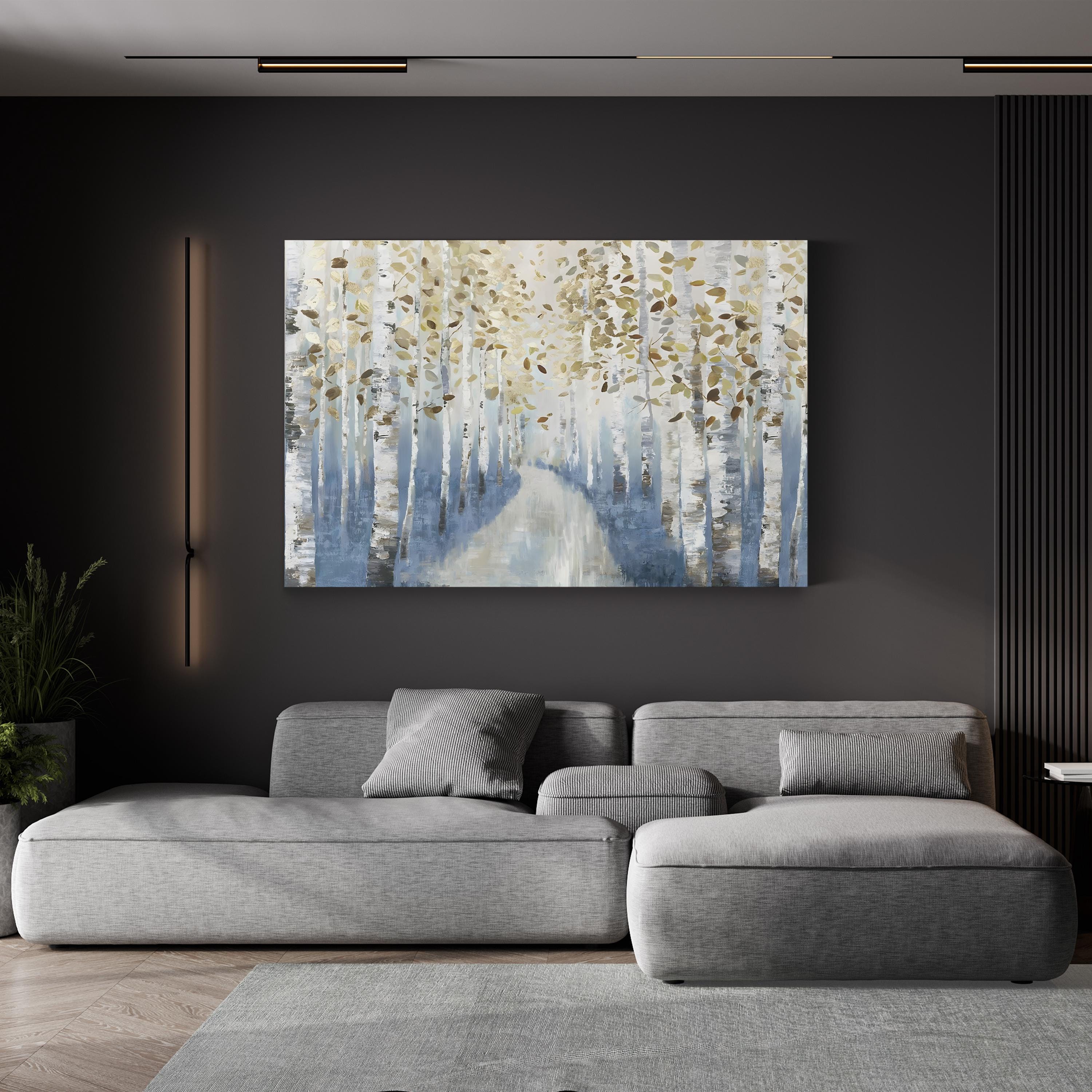 New Path I – Forest Pathway Contemporary Canvas Art by Allison Pearce