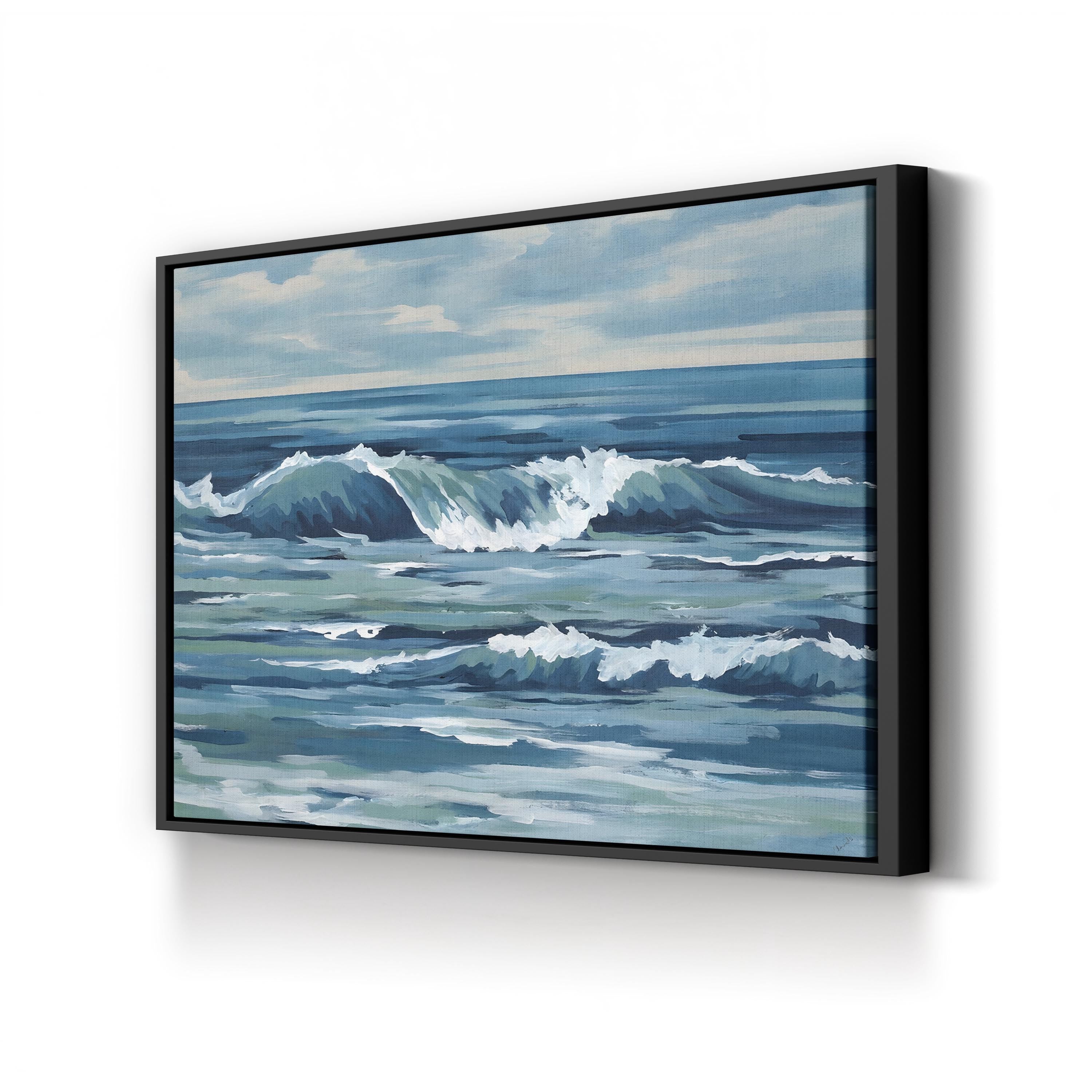 Northern Lines Wall Art by Sydney Edmunds – Contemporary Abstract Seascape Painting Print