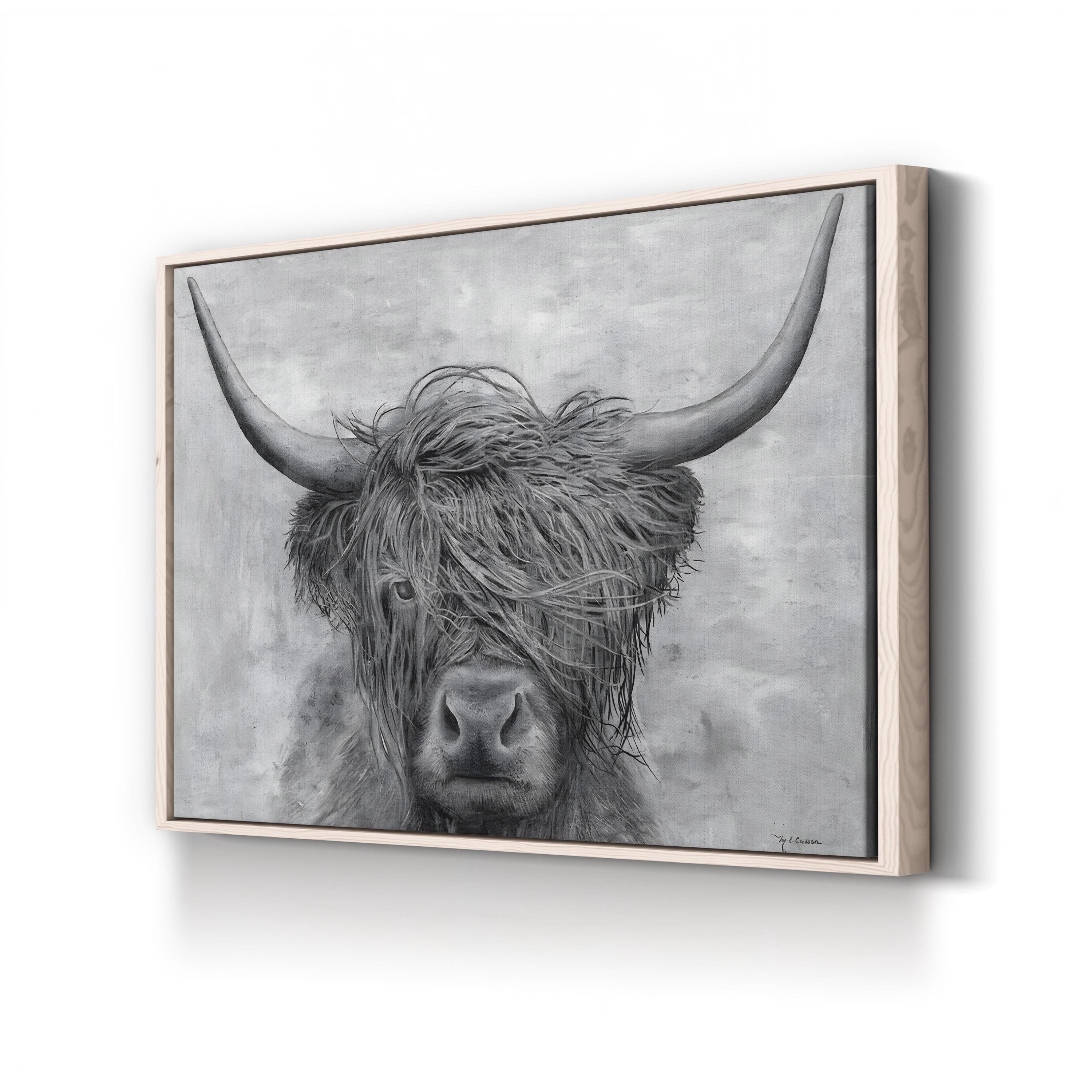 Norwegian Bison Wall Art | Majestic Wildlife Canvas Print by Marie-Elaine Cusson