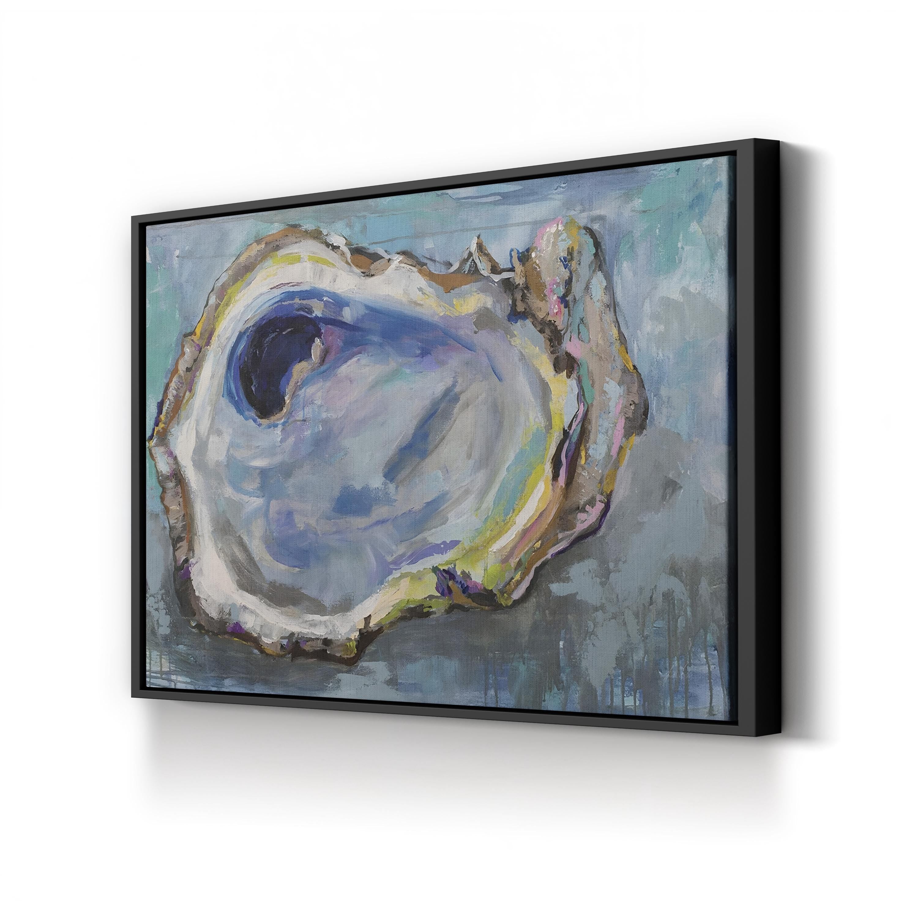 Oyster Two Wall Art by Jeanette Vertentes – Contemporary Abstract Coastal Painting Print