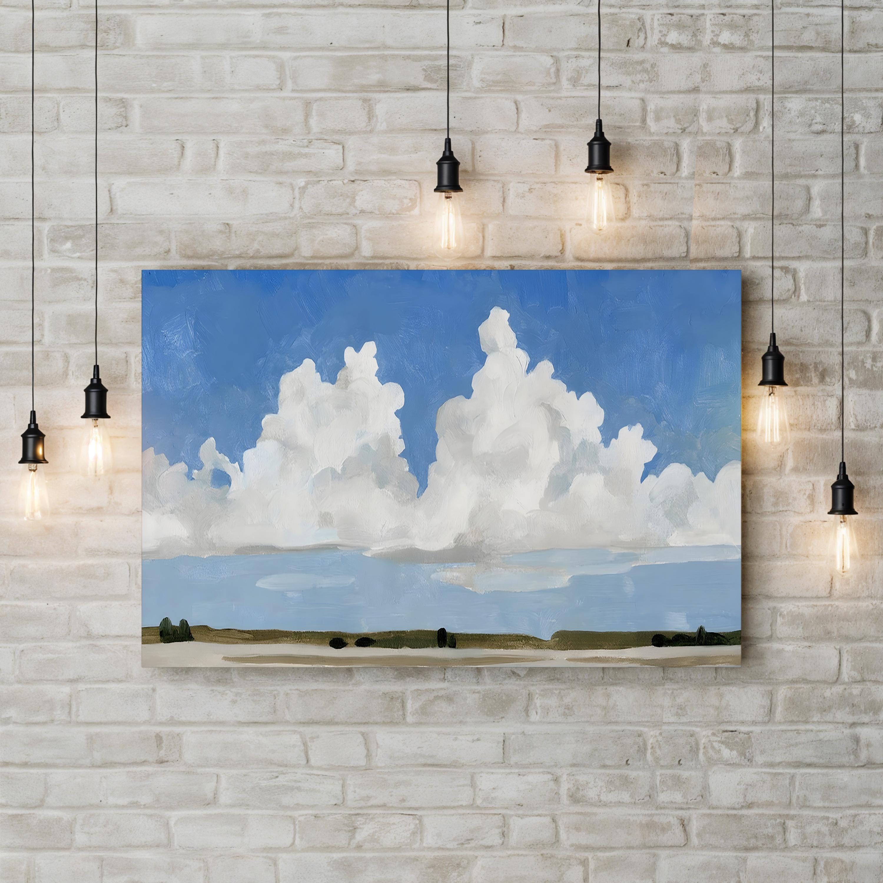Picnic Landscape II Wall Art – Contemporary Serene Landscape by Emma Caroline