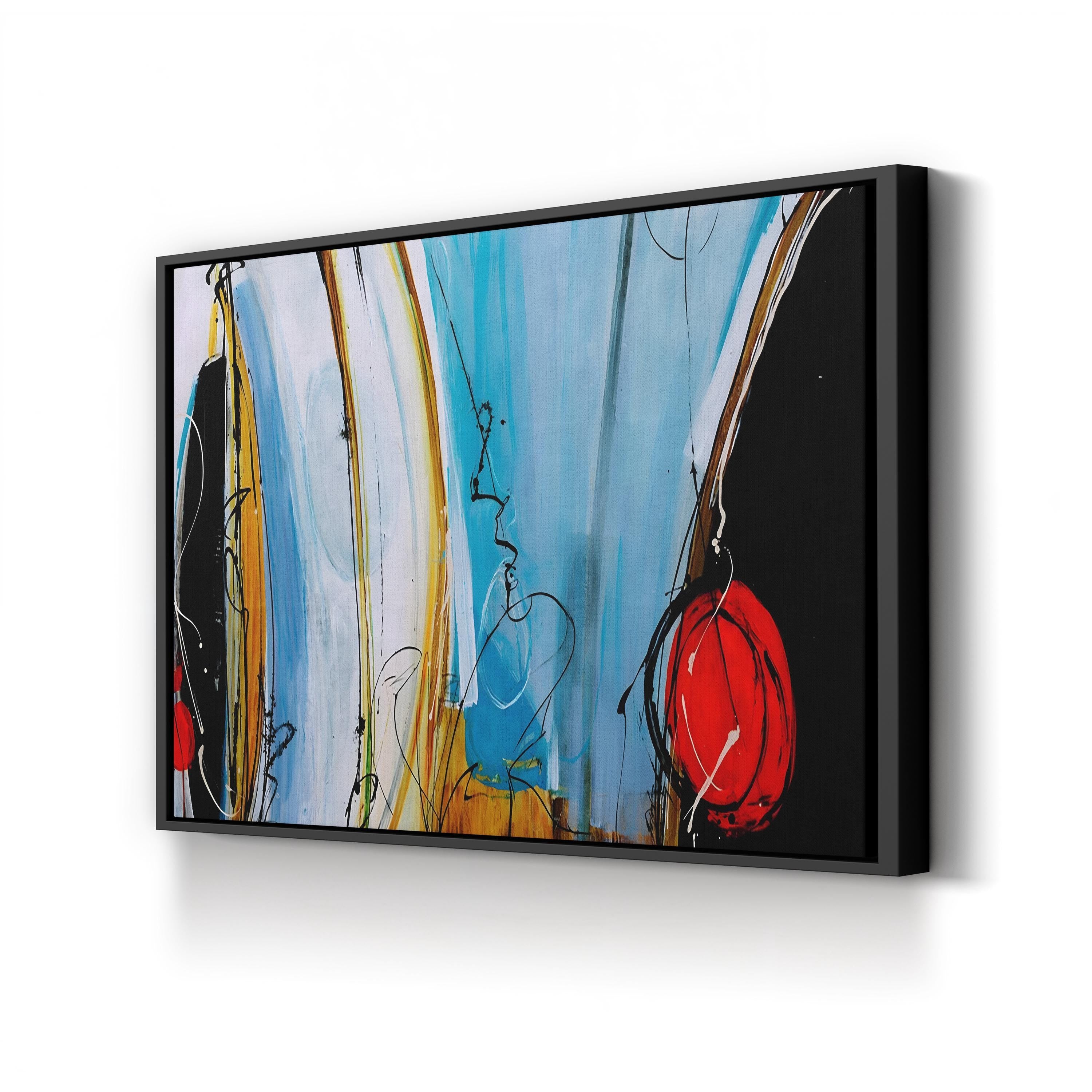 Playground Pops by Farrell Douglass canvas print in Black Framed Canvas
