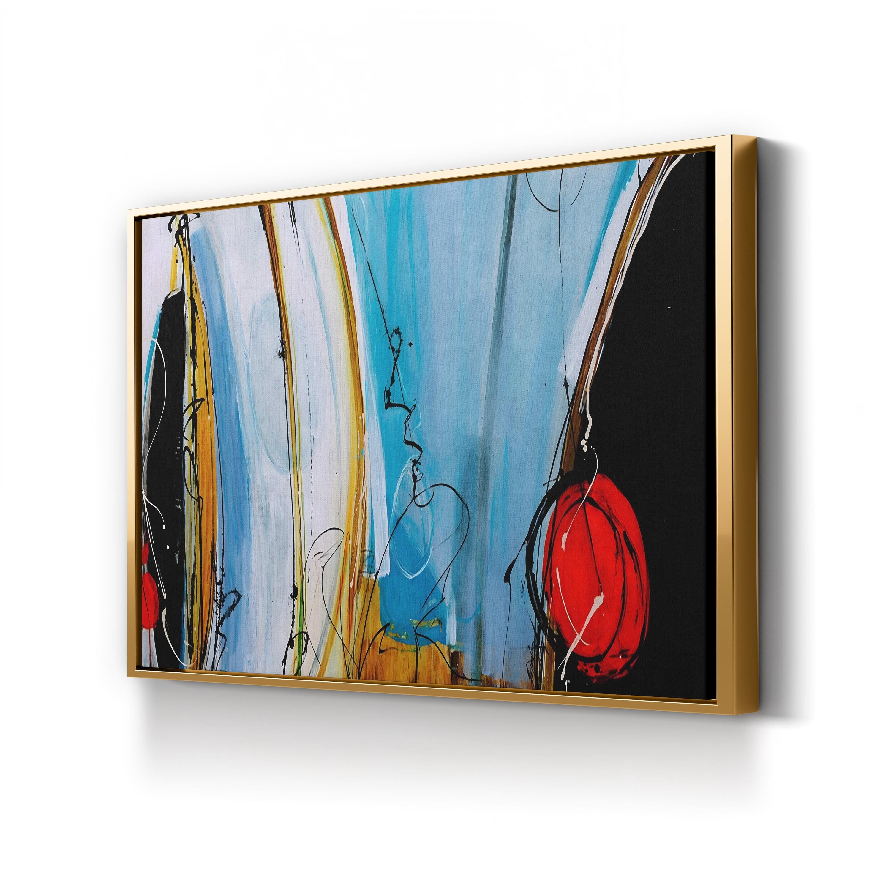 Playground Pops by Farrell Douglass canvas print in Gold Framed Canvas