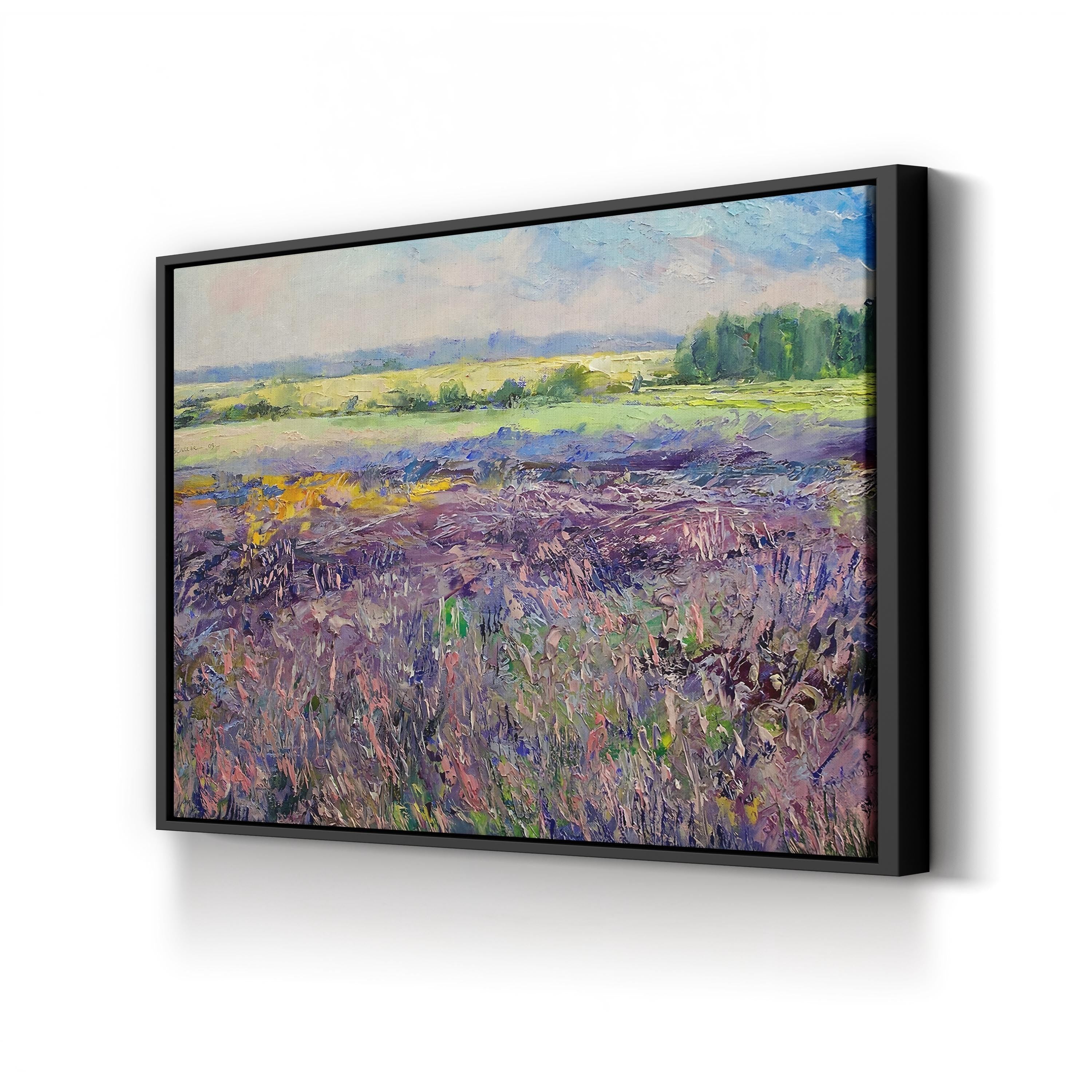 Provence Lavender Wall Art by Michael Creese | Contemporary Impressionist Landscape Canvas