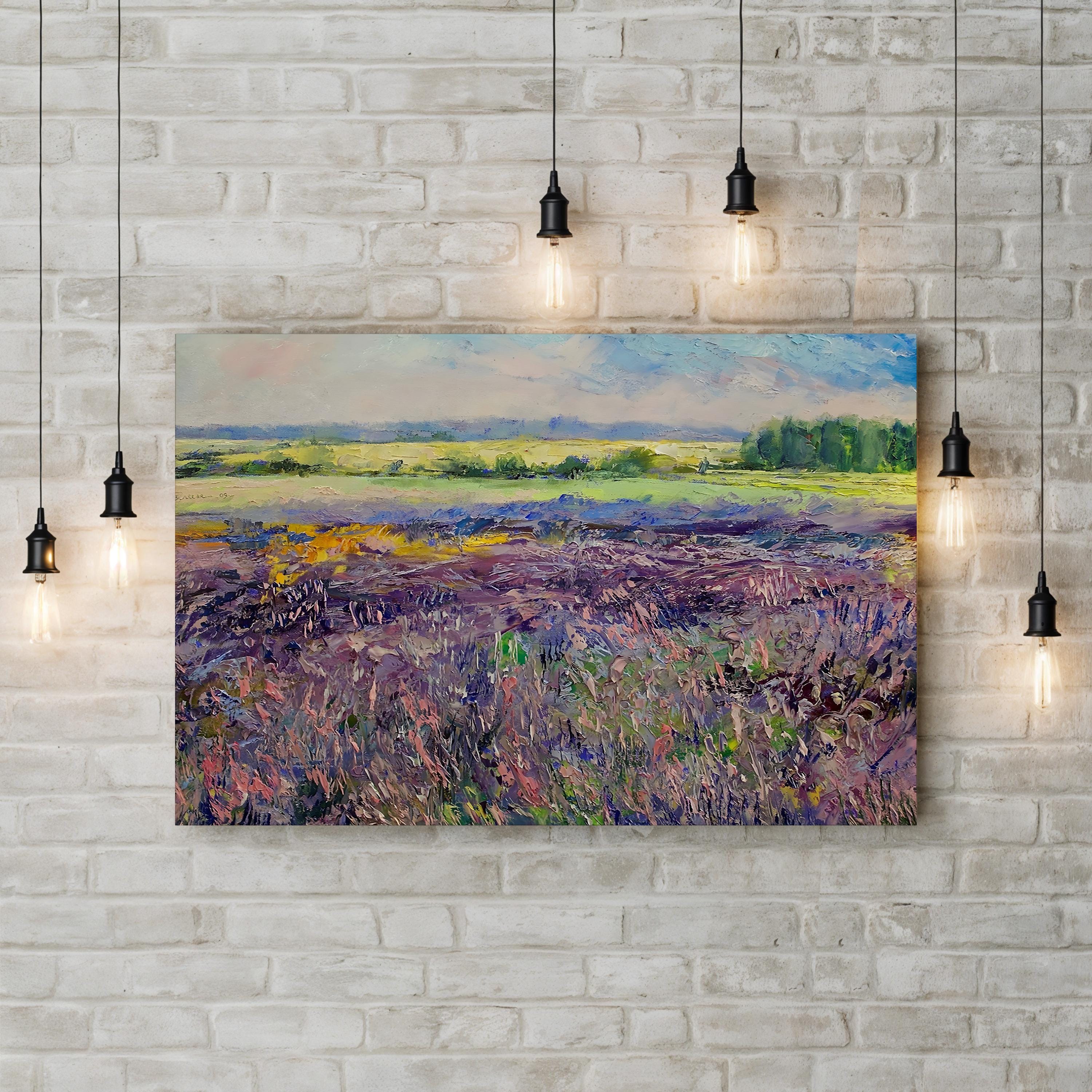 Provence Lavender Wall Art by Michael Creese | Contemporary Impressionist Landscape Canvas