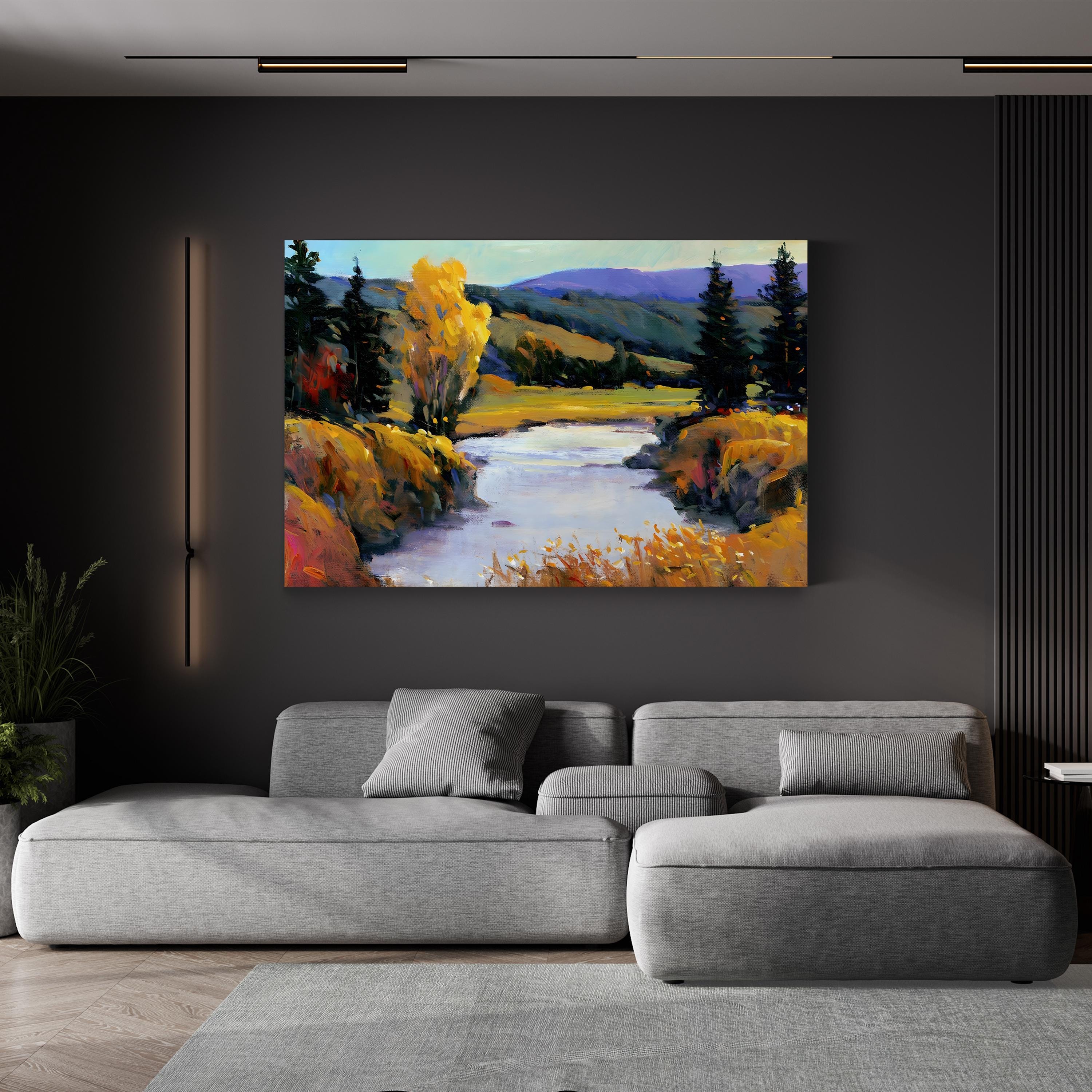 Purple Mountain View I Wall Art – Serene Mountain Landscape Artwork