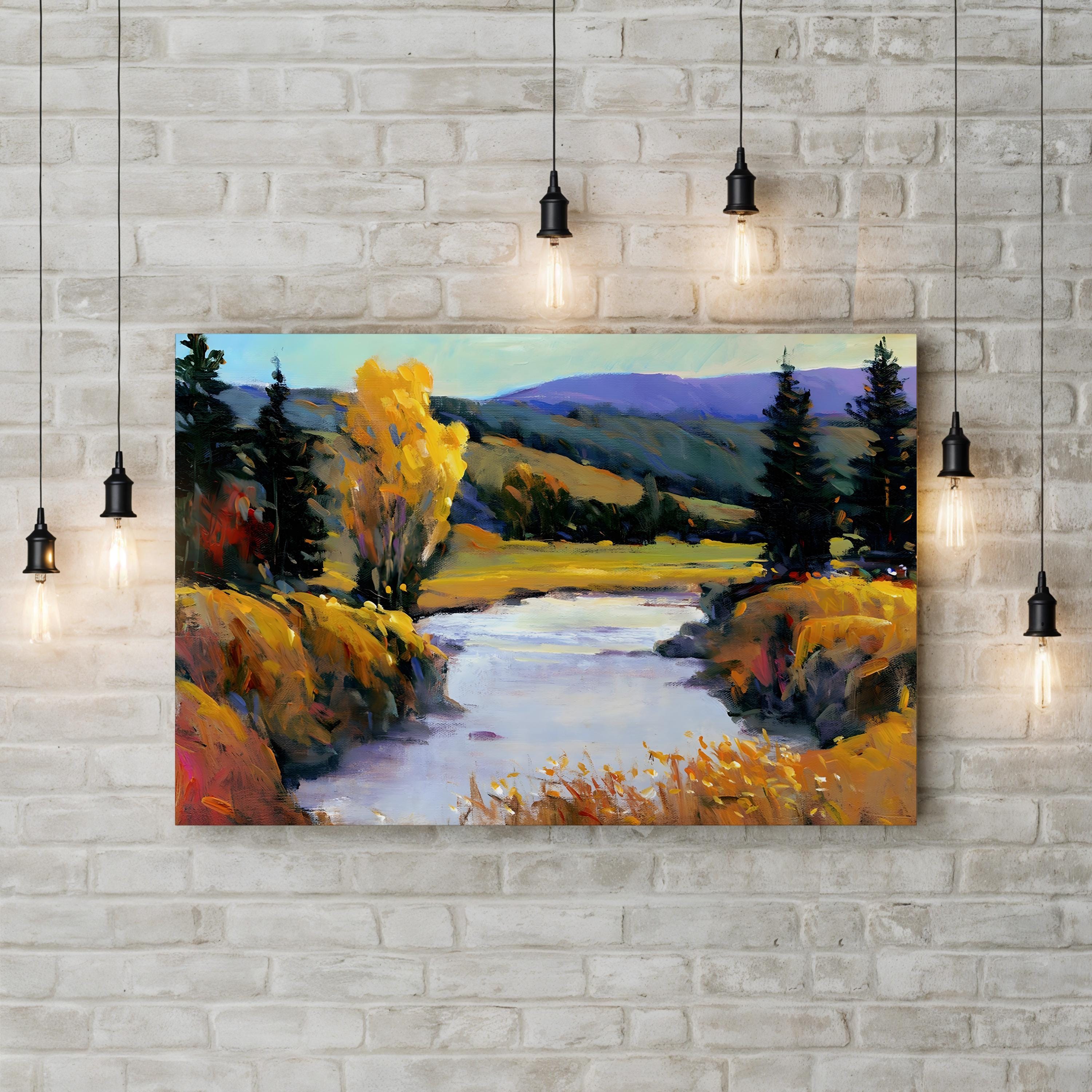 Purple Mountain View I Wall Art – Serene Mountain Landscape Artwork