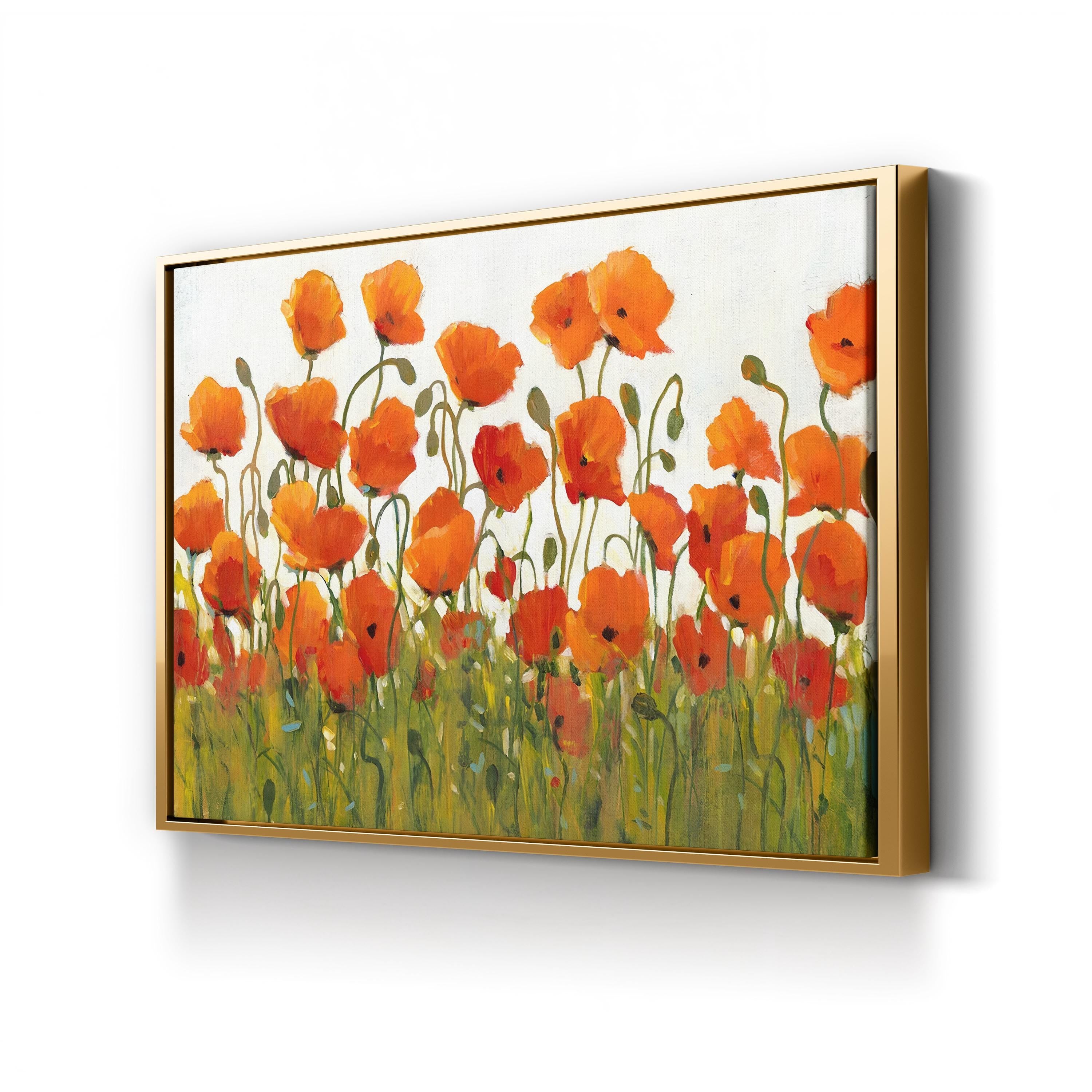 Rows of Poppies I Red Floral – Tim O’Toole Wall Art | Contemporary Floral Canvas Print