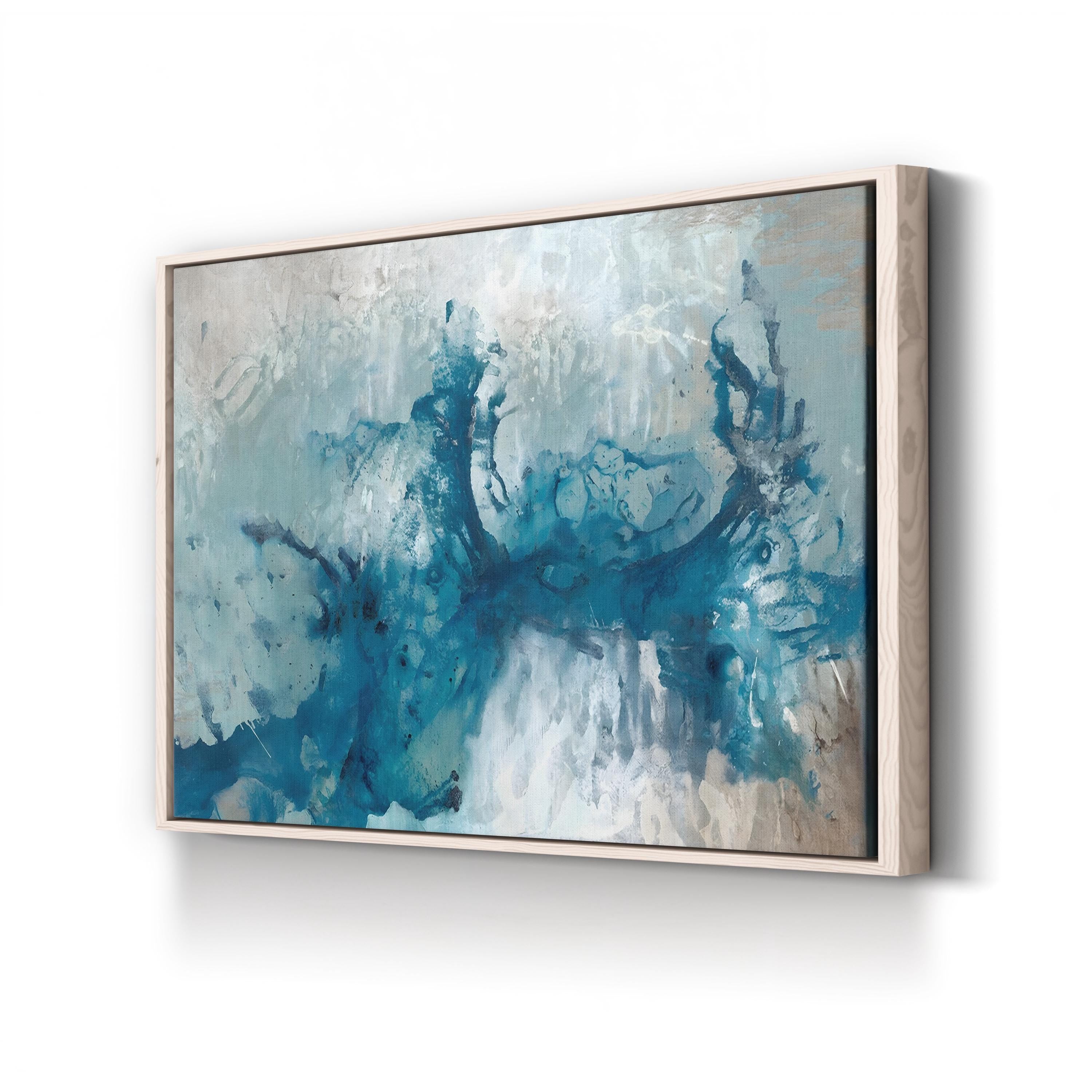 Seafoam Rising II Wall Art by Kari Taylor – Contemporary Abstract Ocean Painting Print