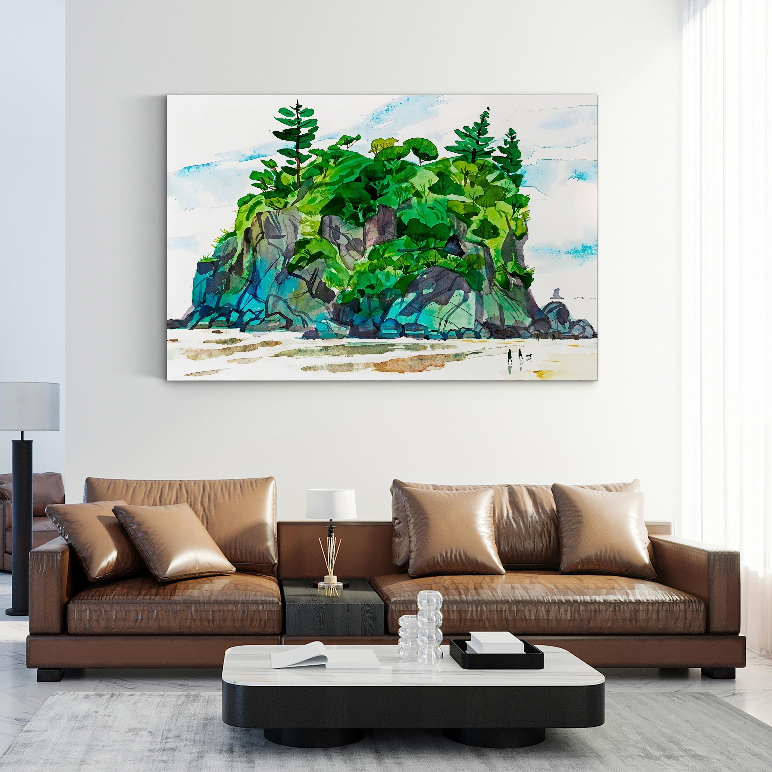 Sea Stack on Ruby Beach Wall Art by Eleanor Doughty
