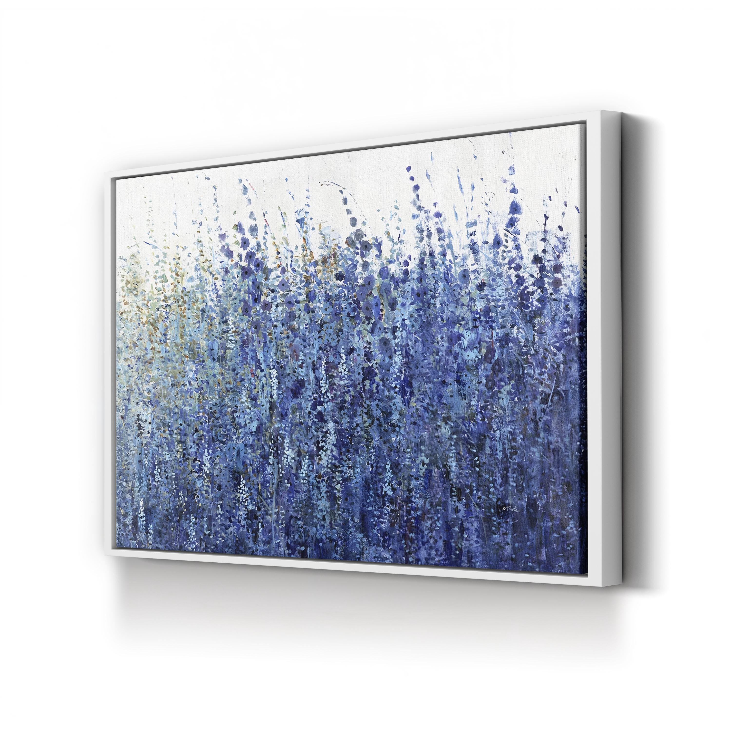 Shades of Blue Wild Flowers Wall Art by Tim O’Toole | Blue Floral Canvas Print