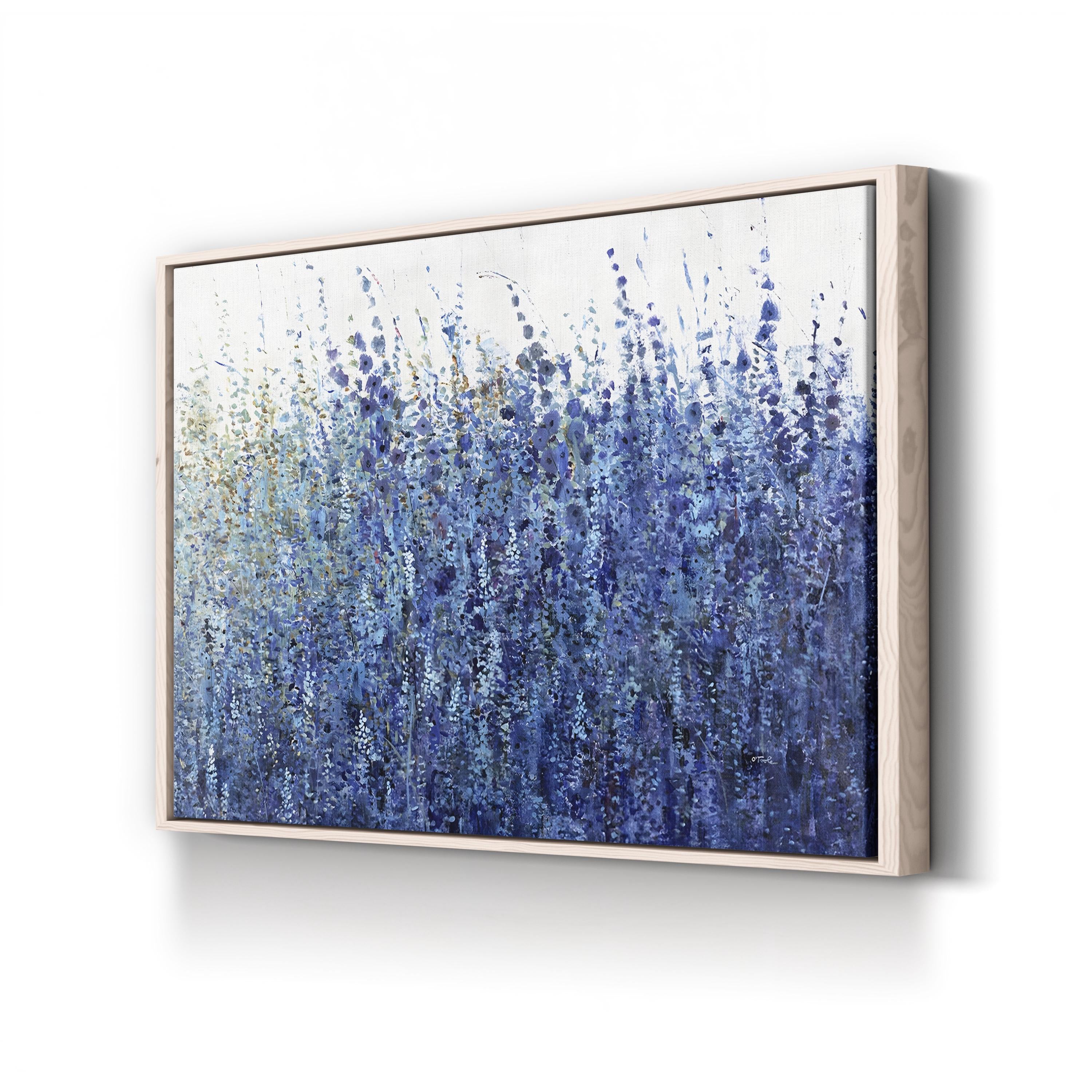 Shades of Blue Wild Flowers Wall Art by Tim O’Toole | Blue Floral Canvas Print