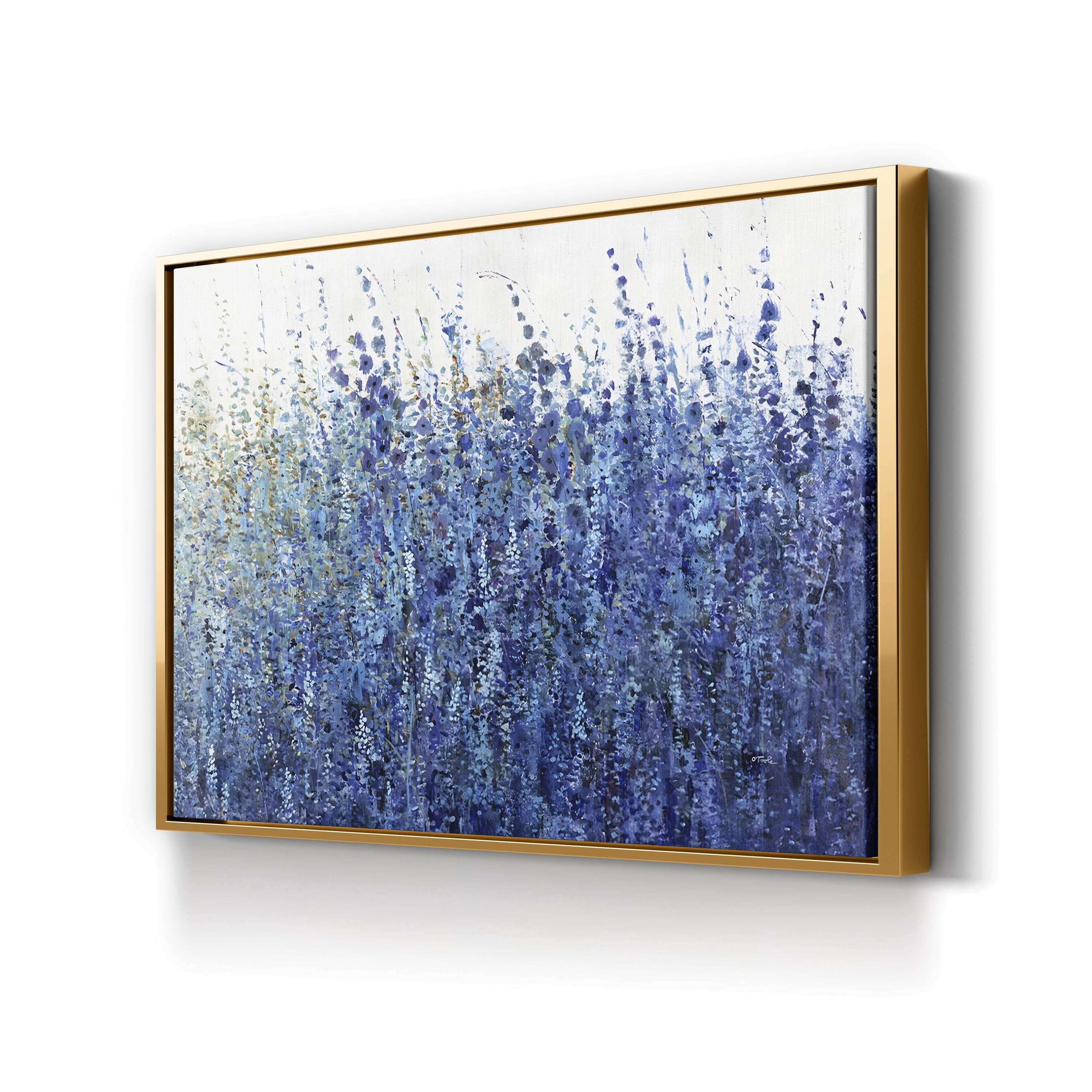 Shades of Blue Wild Flowers Wall Art by Tim O’Toole | Blue Floral Canvas Print