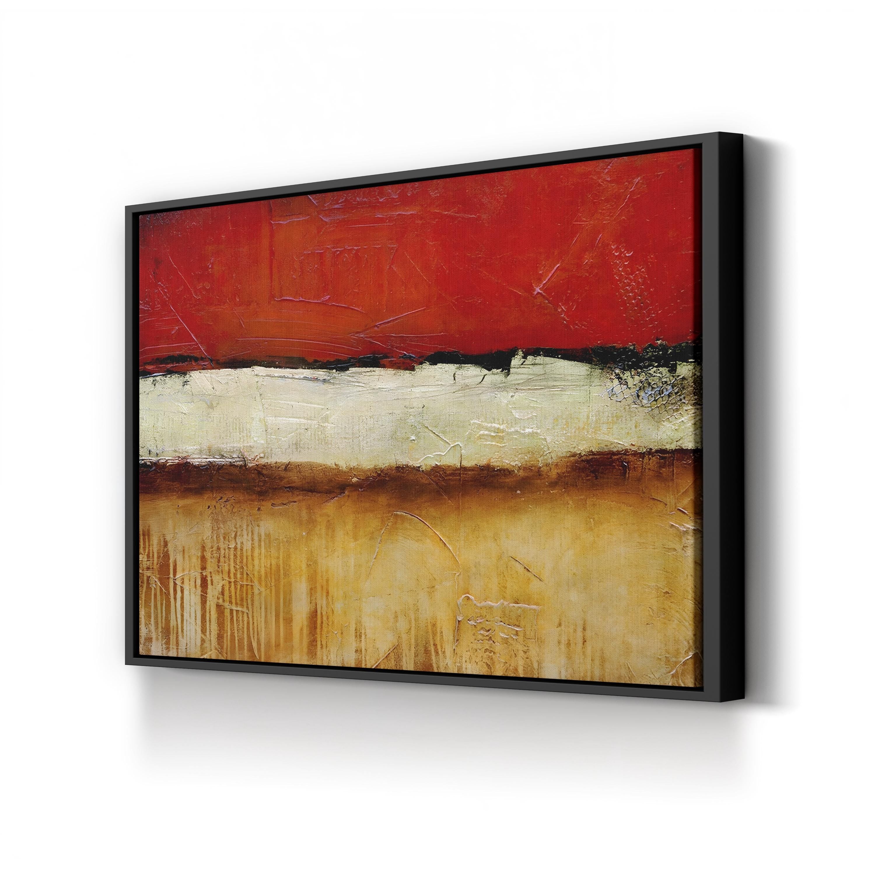 Shanghai Red Canvas Art Print – Abstract Urban Color Field by Erin Ashley
