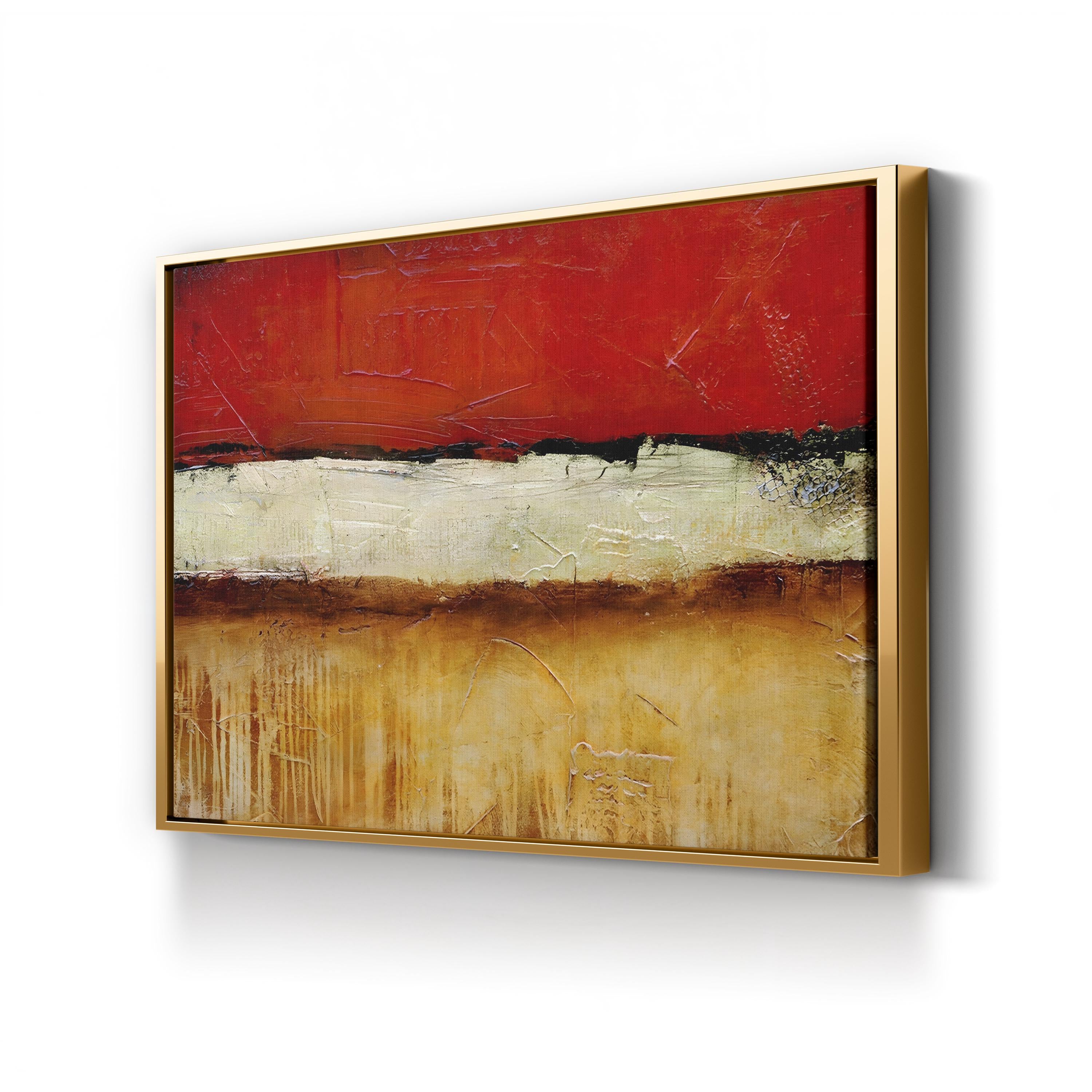 Shanghai Red Canvas Art Print – Abstract Urban Color Field by Erin Ashley