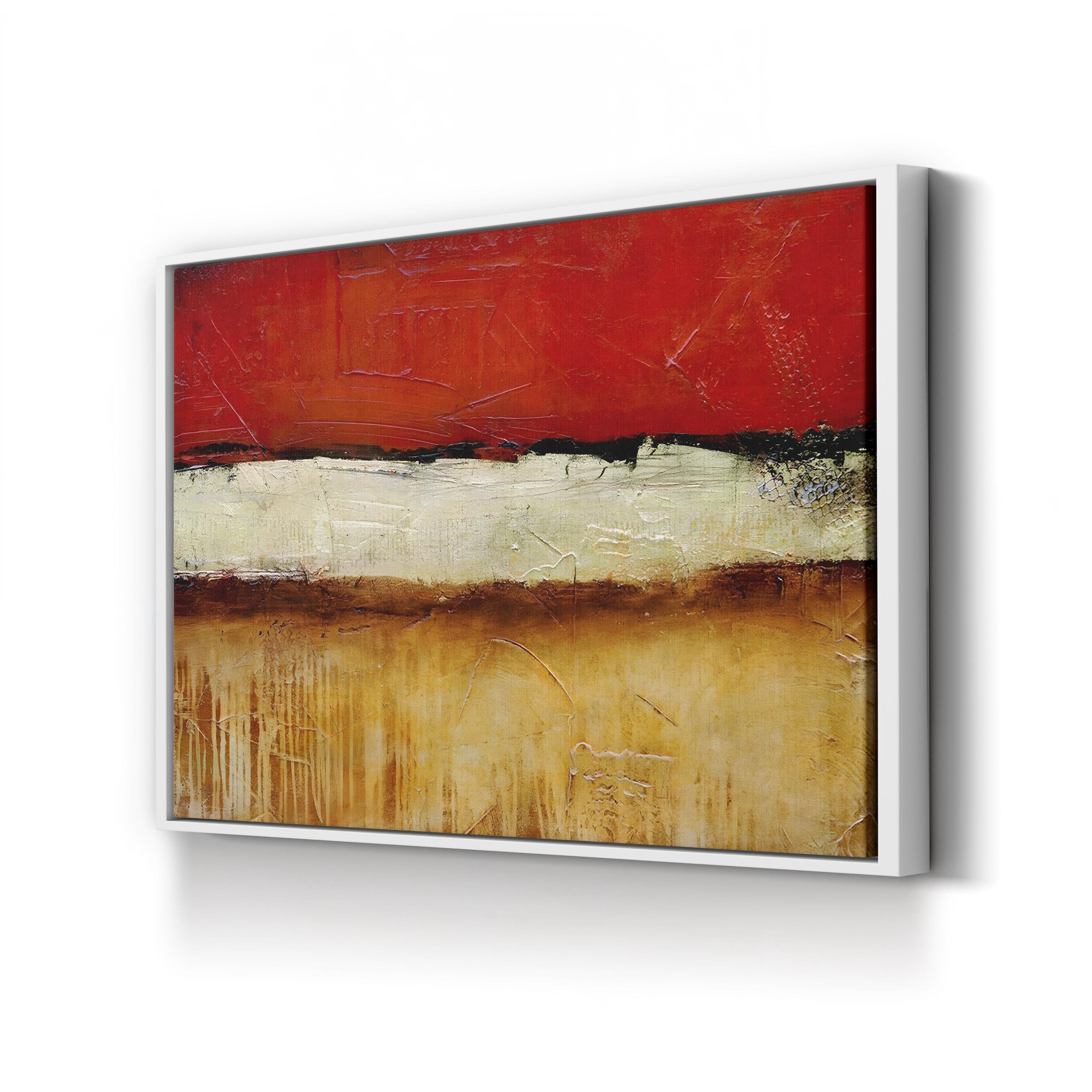 Shanghai Red Canvas Art Print – Abstract Urban Color Field by Erin Ashley