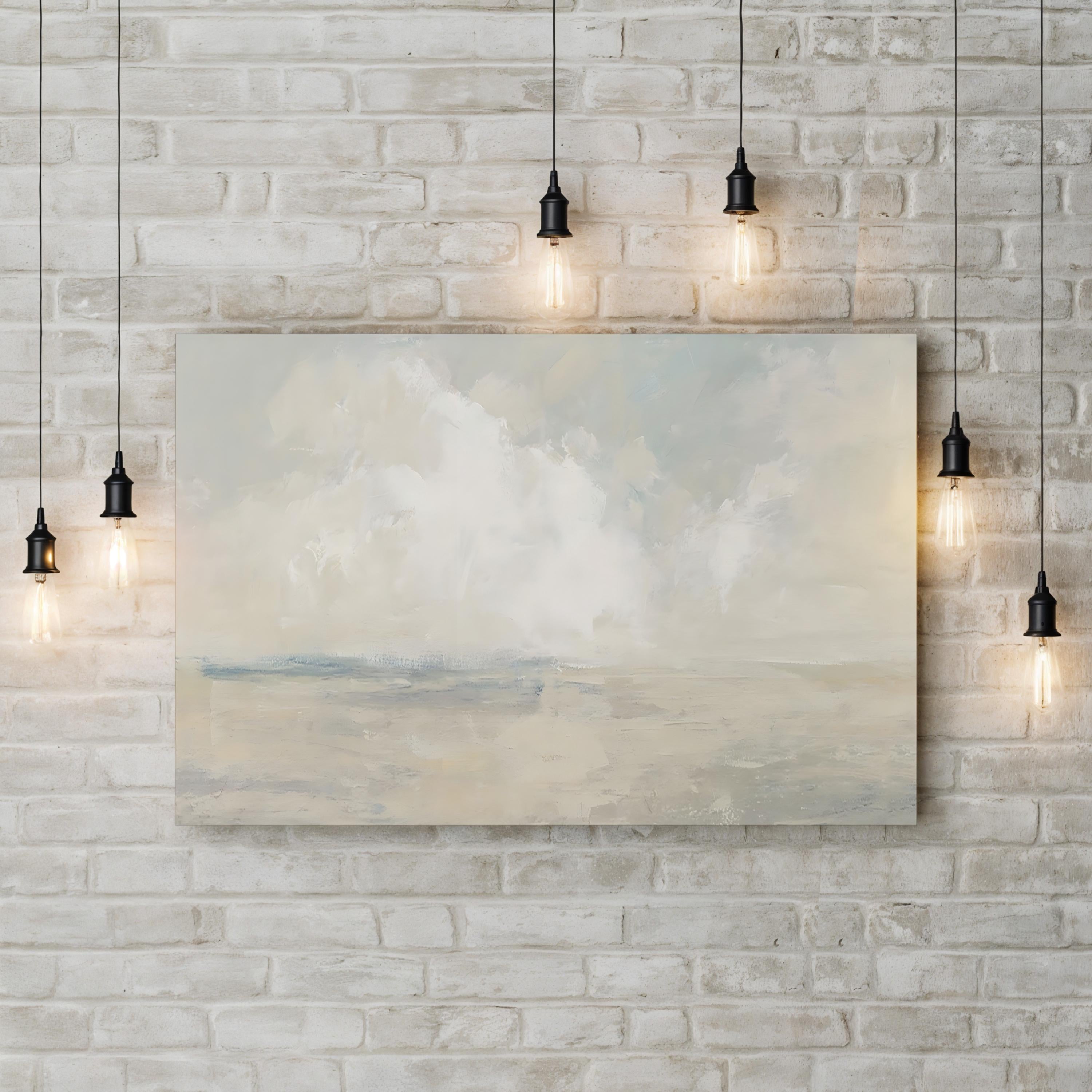Sky and Sand Wall Art by Julia Purinton | Contemporary Abstract Coastal Landscape Canvas Print