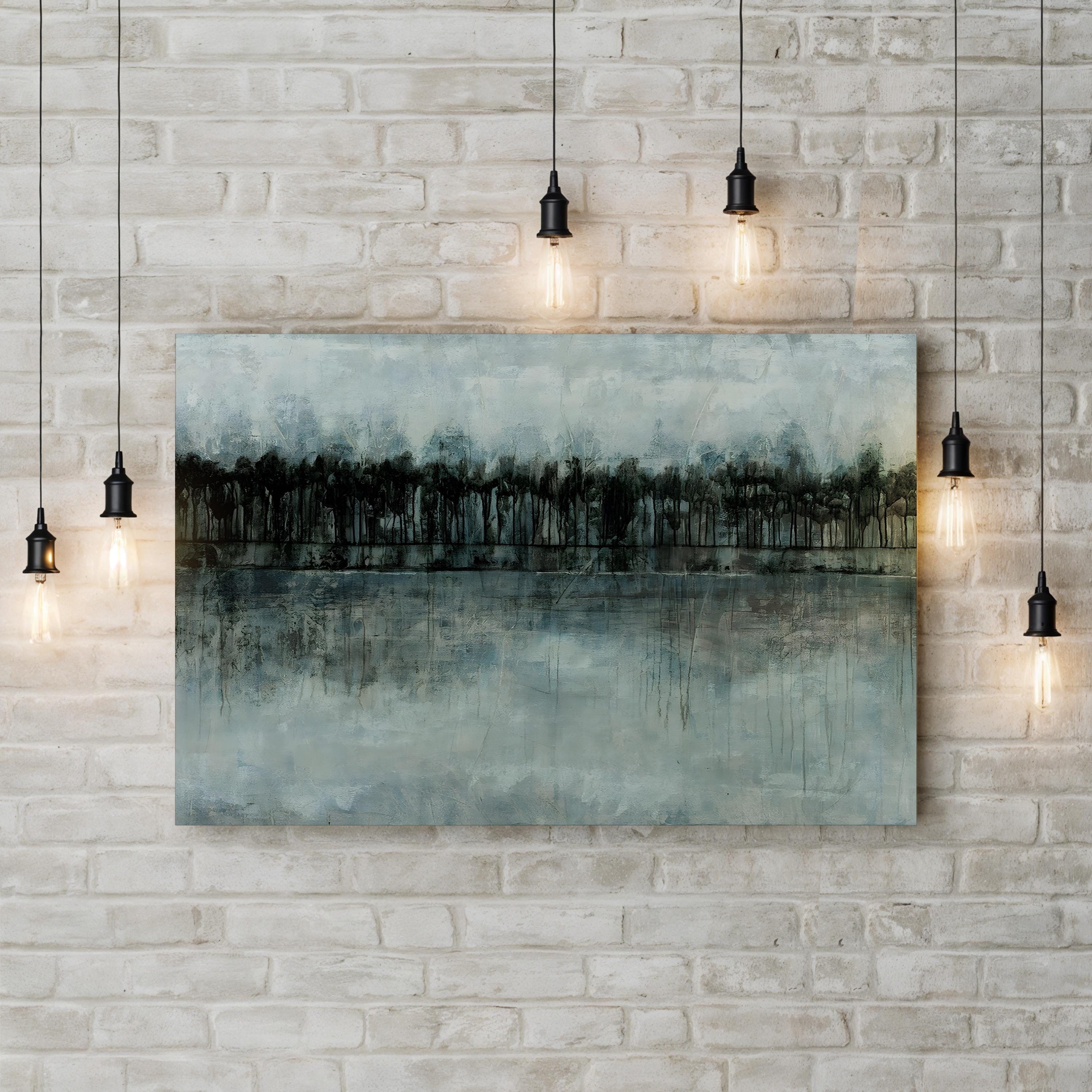 Abstract Slate Forest Landscape Wall Art by Joshua Schicker