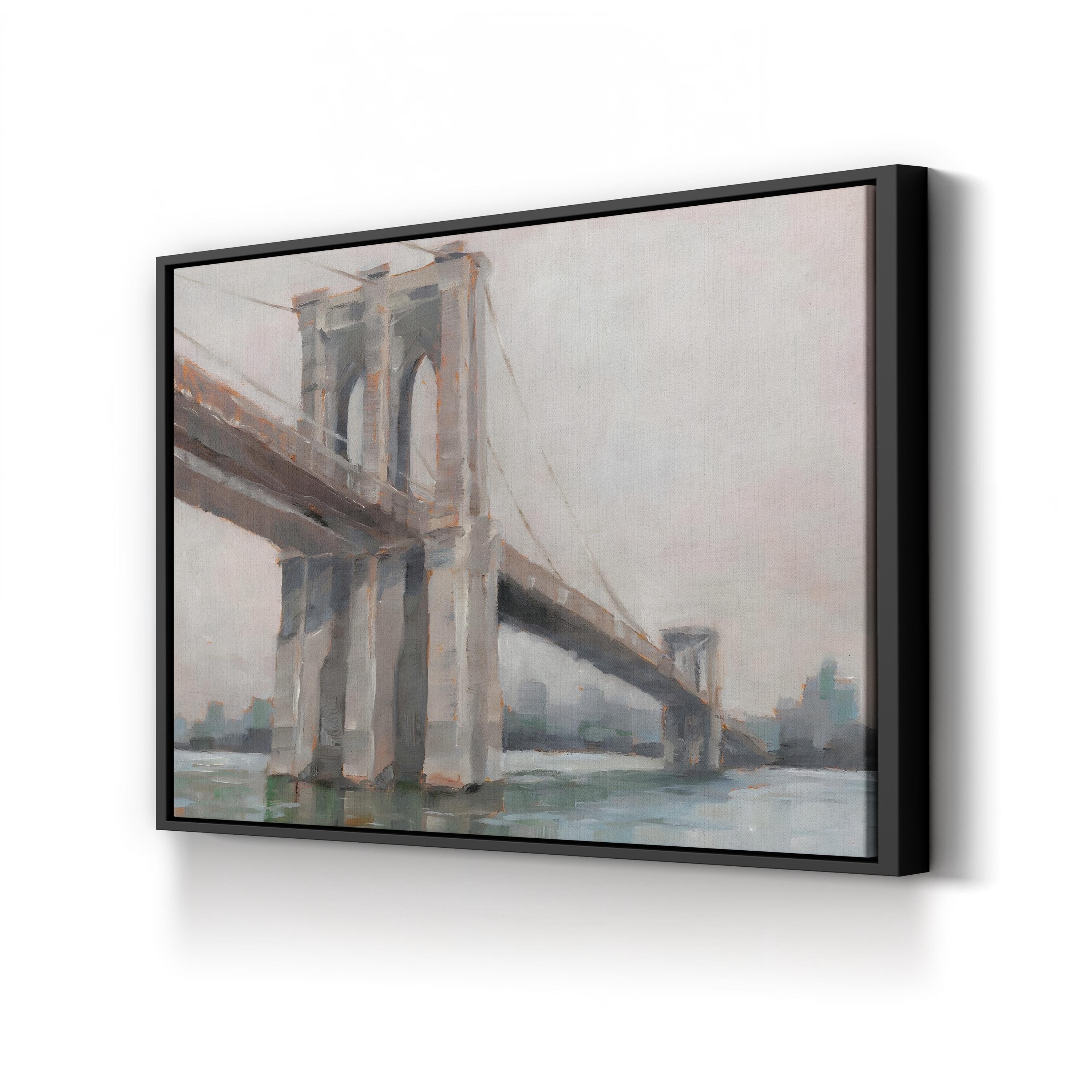 Spanning the East River I Wall Art – Ethan Harper | Abstract Brooklyn Bridge Urban Canvas Print