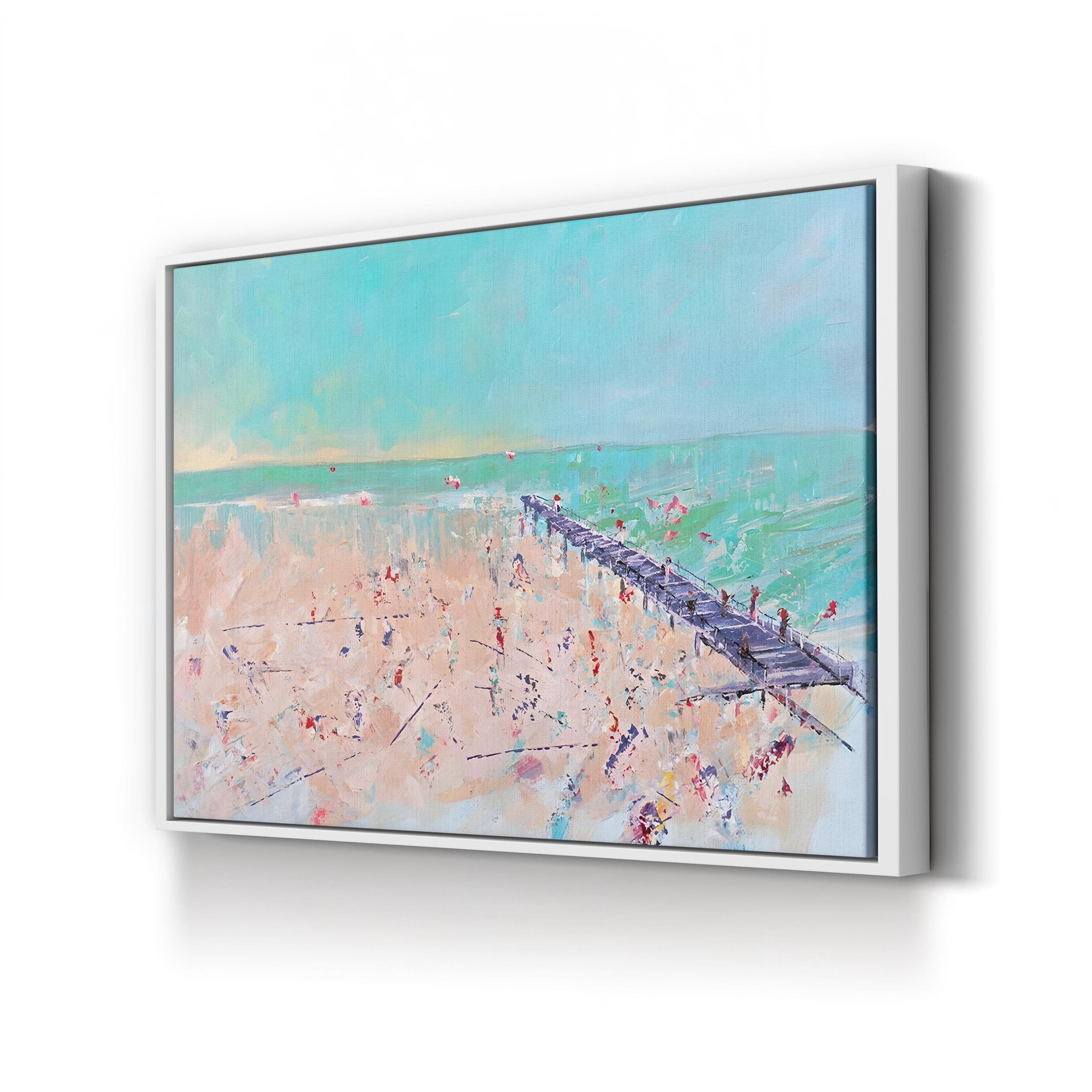 Spring Break II Wall Art by Circle Art Group | Contemporary Coastal Beach Canvas Print