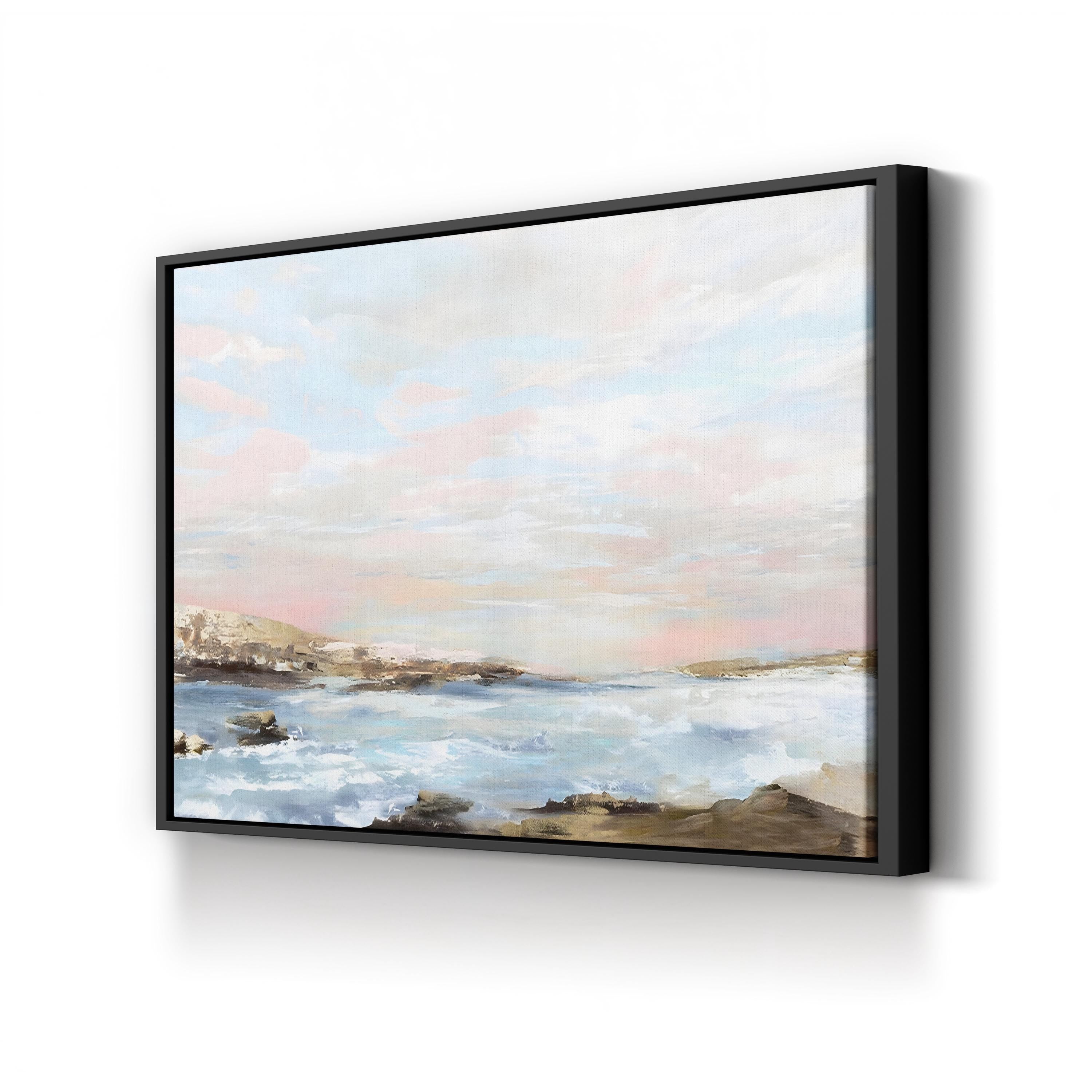 Sublime Solitude Canvas Art – Coastal Landscape by Eva Watts
