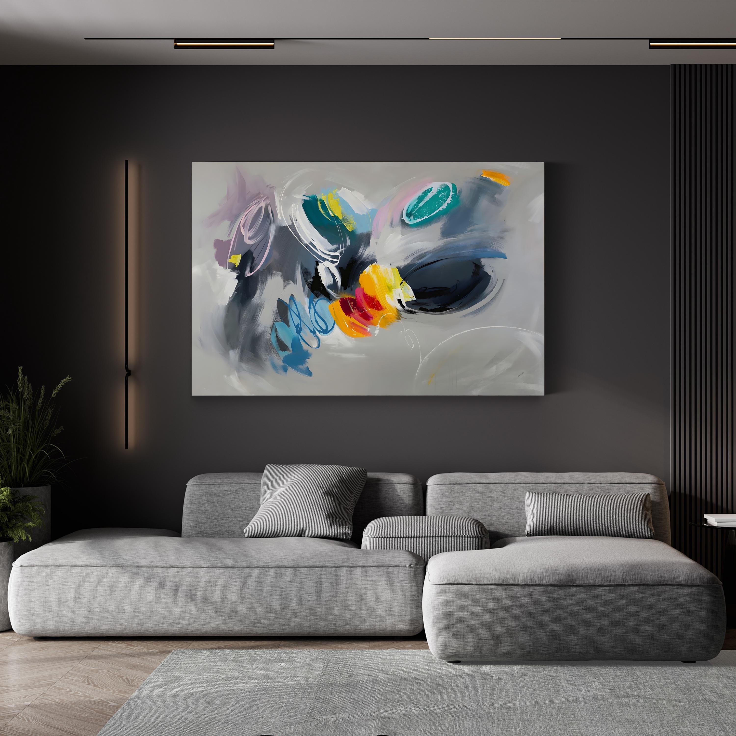 Sugar Swirl Wall Art by Sydney Edmunds – Contemporary Pastel Abstract Canvas