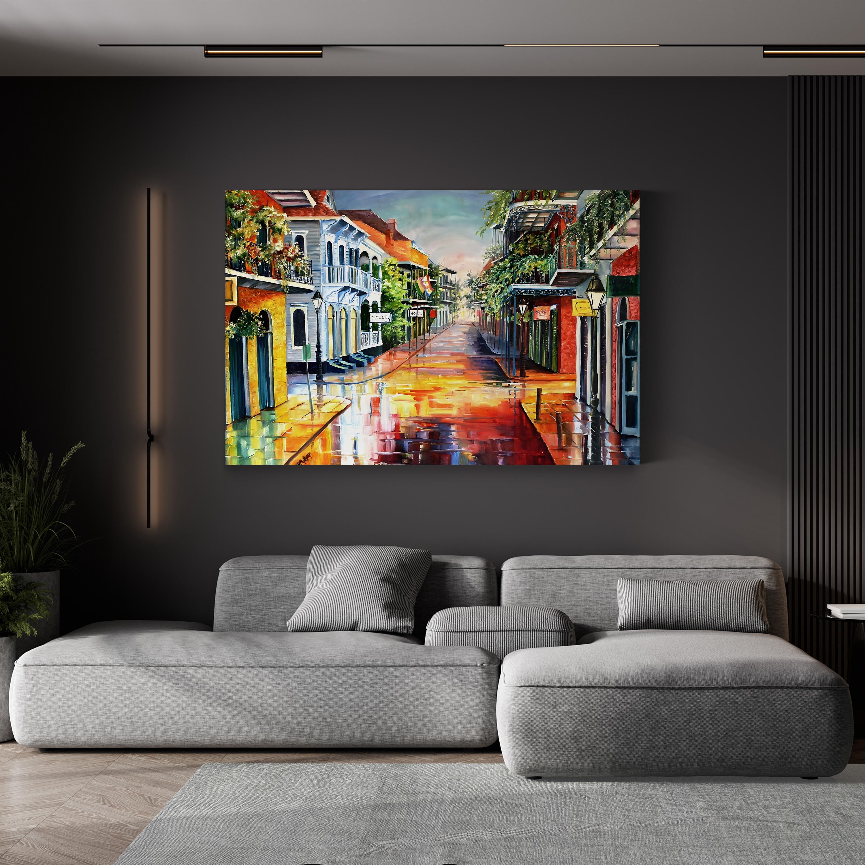 Summer Day on Royal Street Wall Art by Diane Millsap – Vibrant European Street Scene