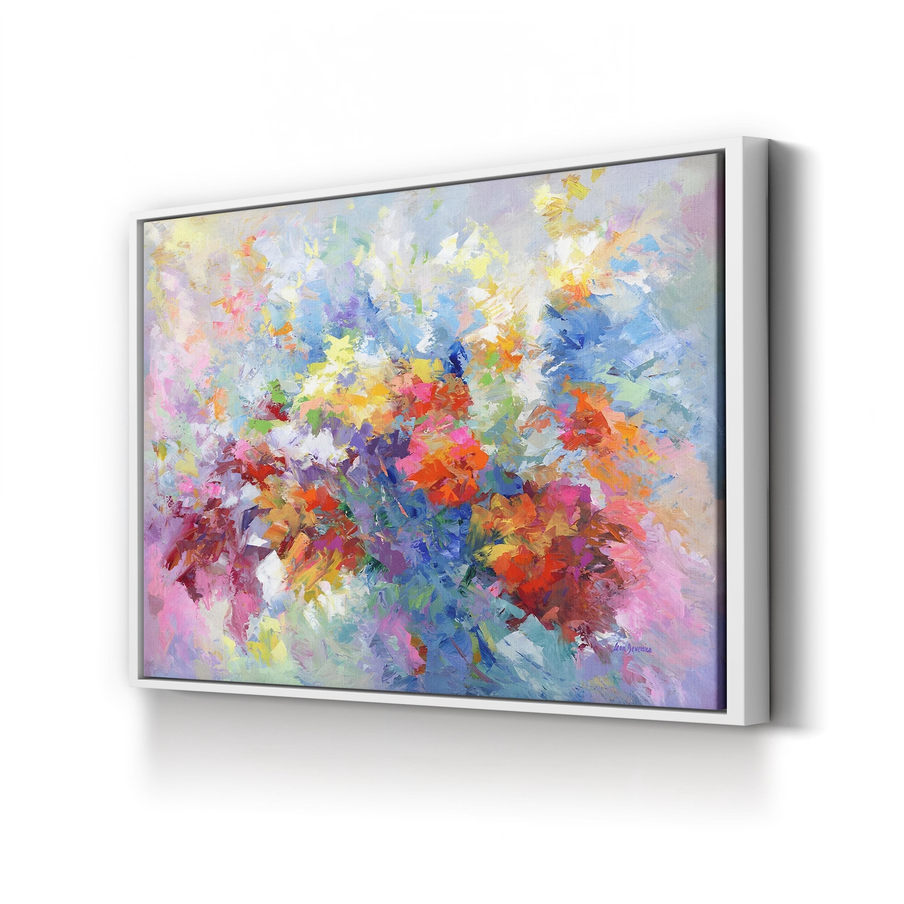 Summer Love by Leon Devenice canvas print in White Framed Canvas