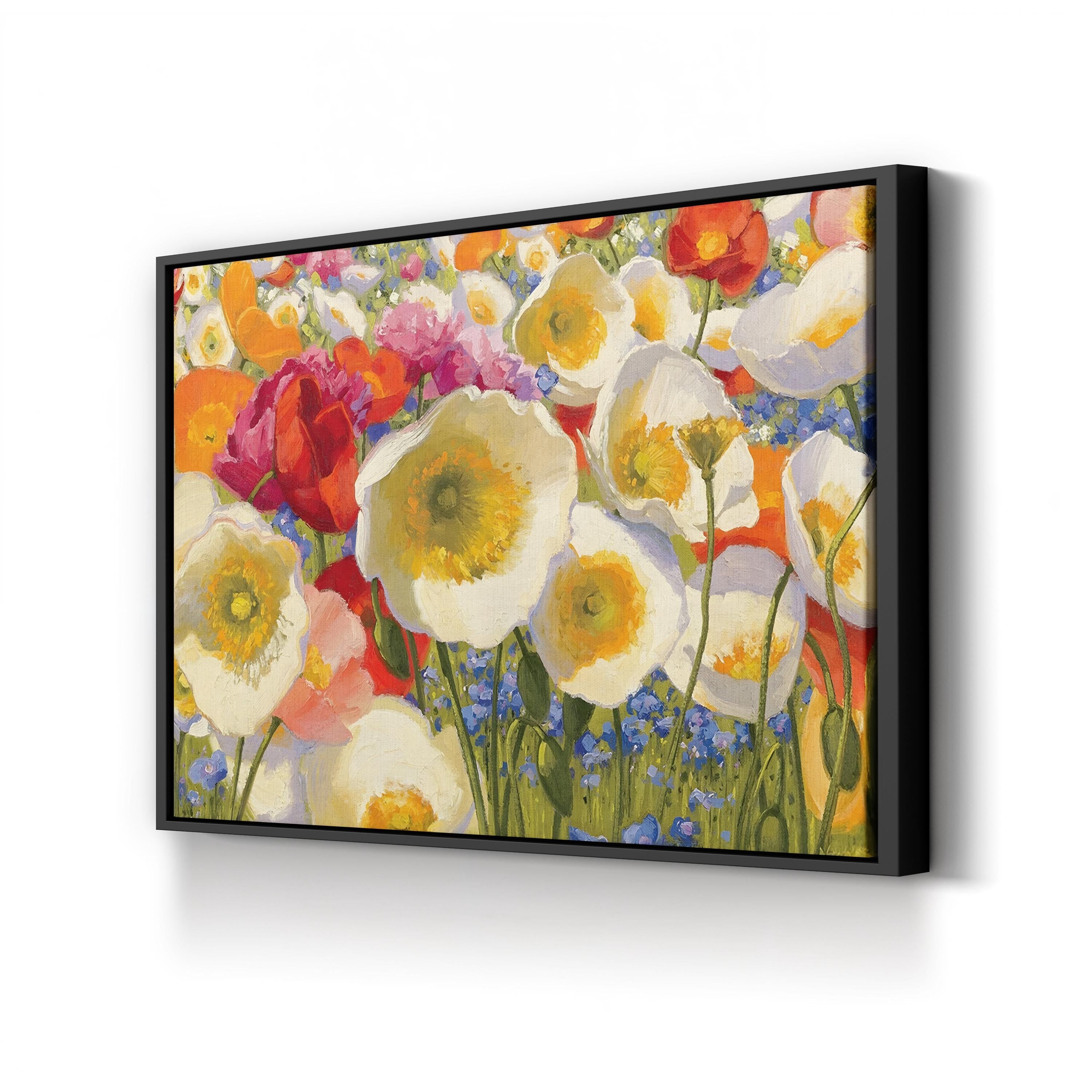 Sunny Abundance Wall Art by Shirley Novak: Contemporary Floral Canvas Print