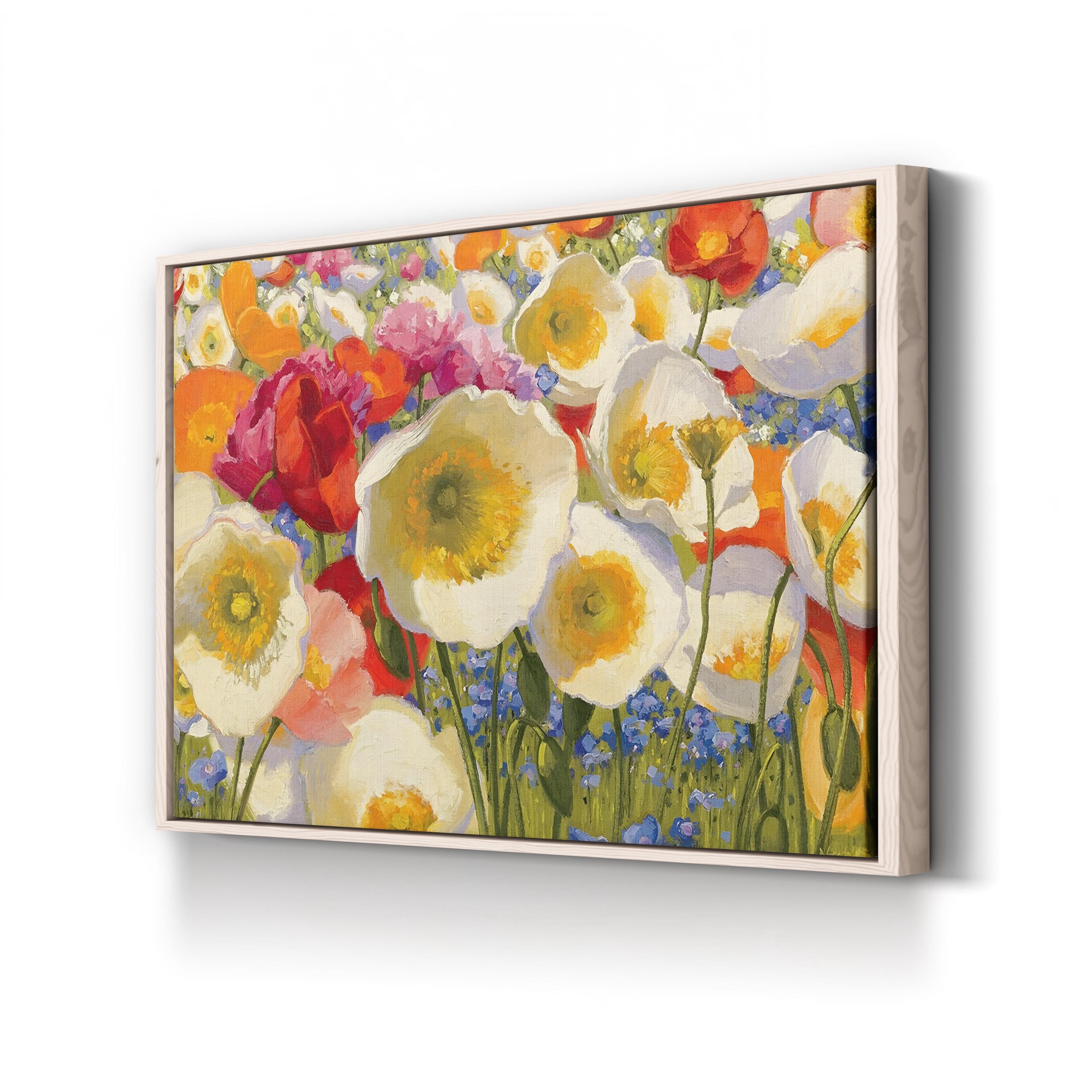 Sunny Abundance Wall Art by Shirley Novak: Contemporary Floral Canvas Print